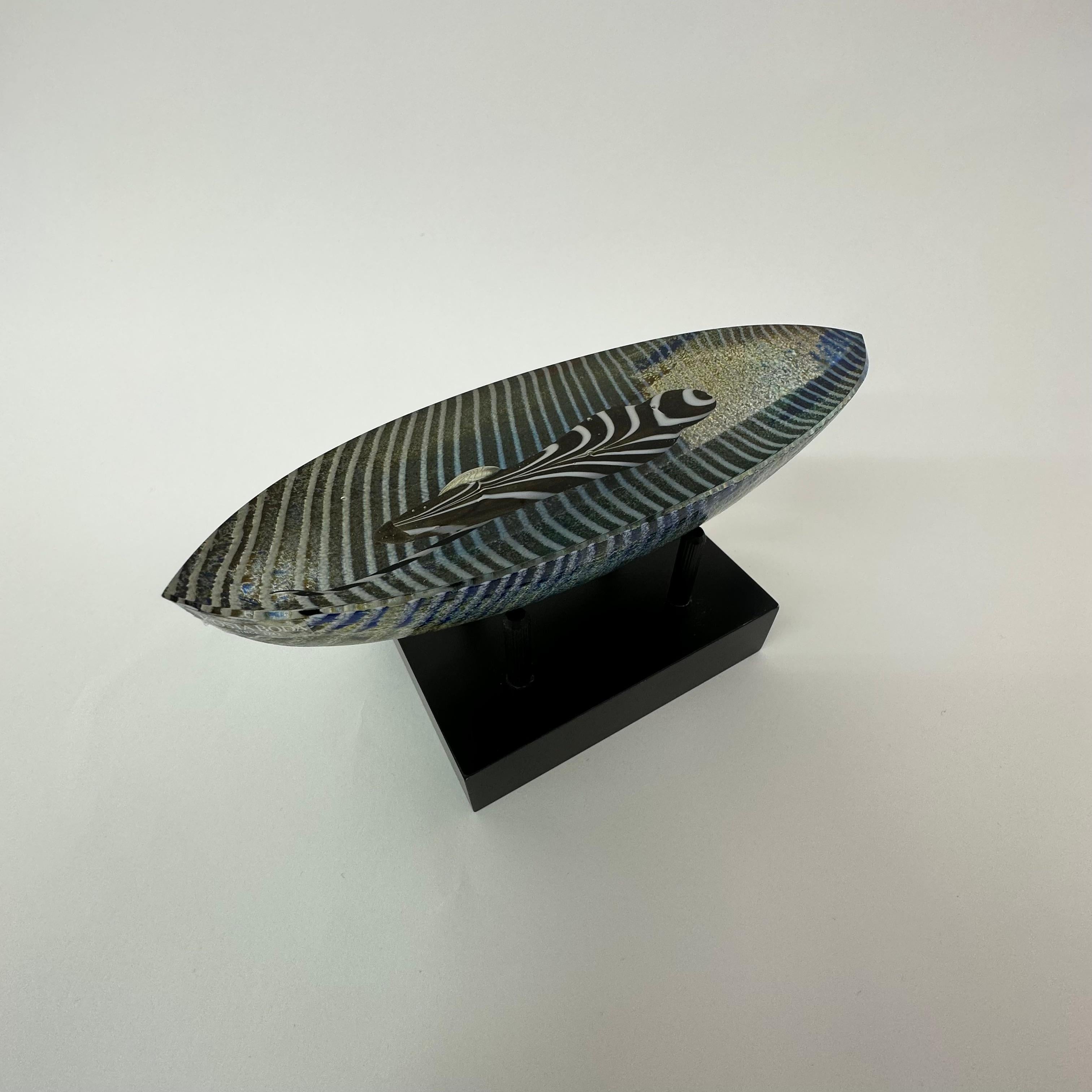 Bertil Vallien for Kosta Boda glass boat sculpture Limited edition Voyage For Sale 14