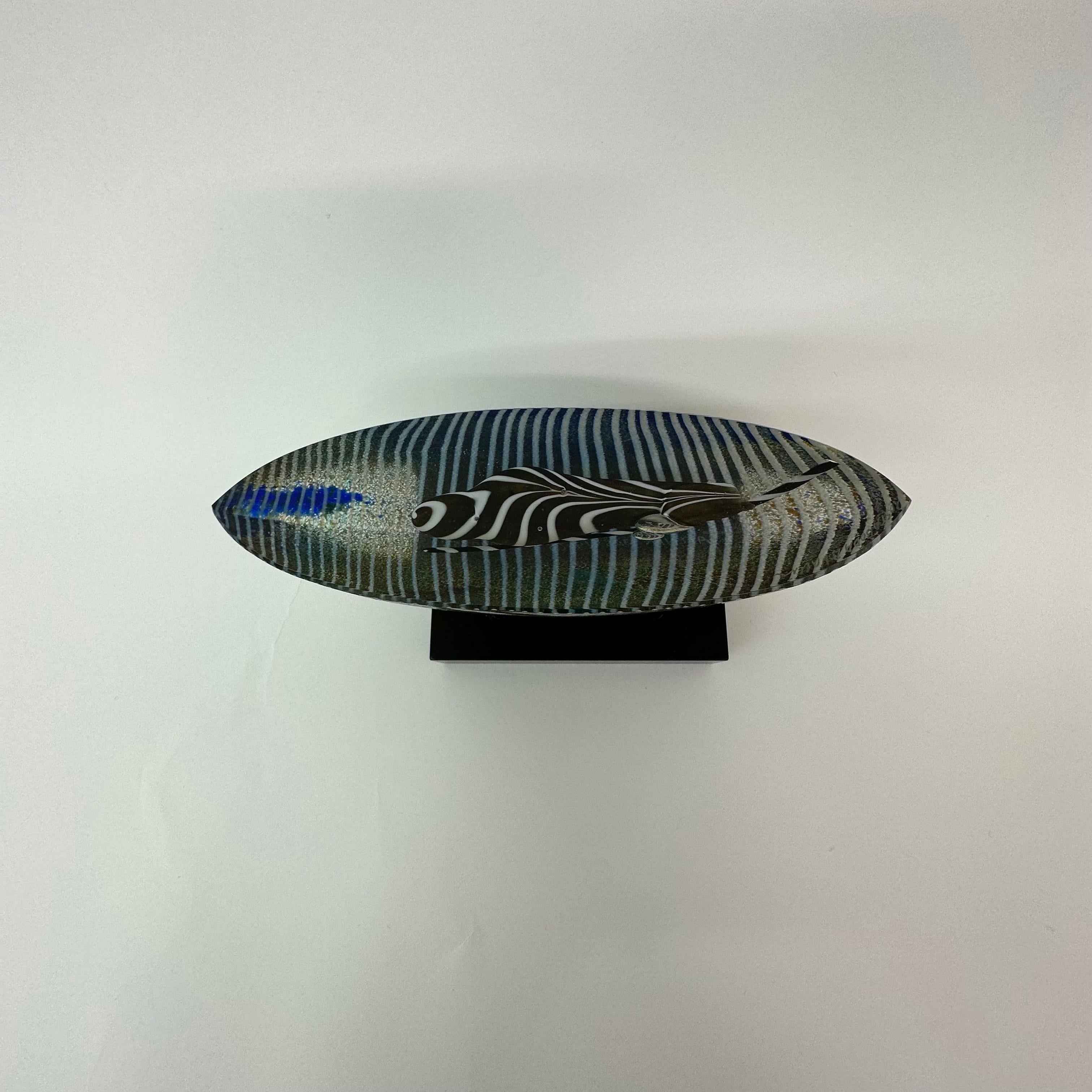 Bertil Vallien for Kosta Boda glass boat sculpture Limited edition Voyage In Excellent Condition For Sale In Delft, NL