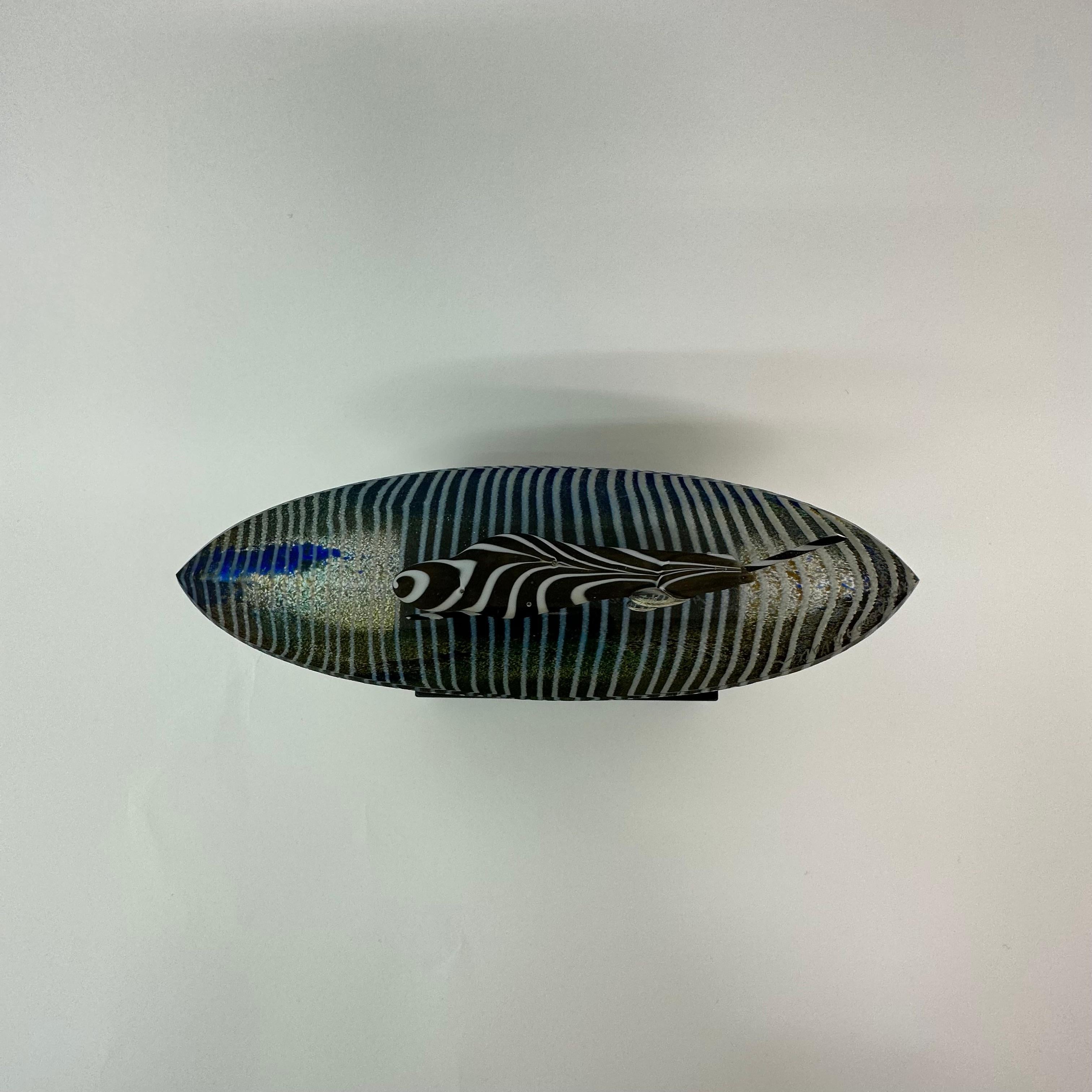 Late 20th Century Bertil Vallien for Kosta Boda glass boat sculpture Limited edition Voyage For Sale