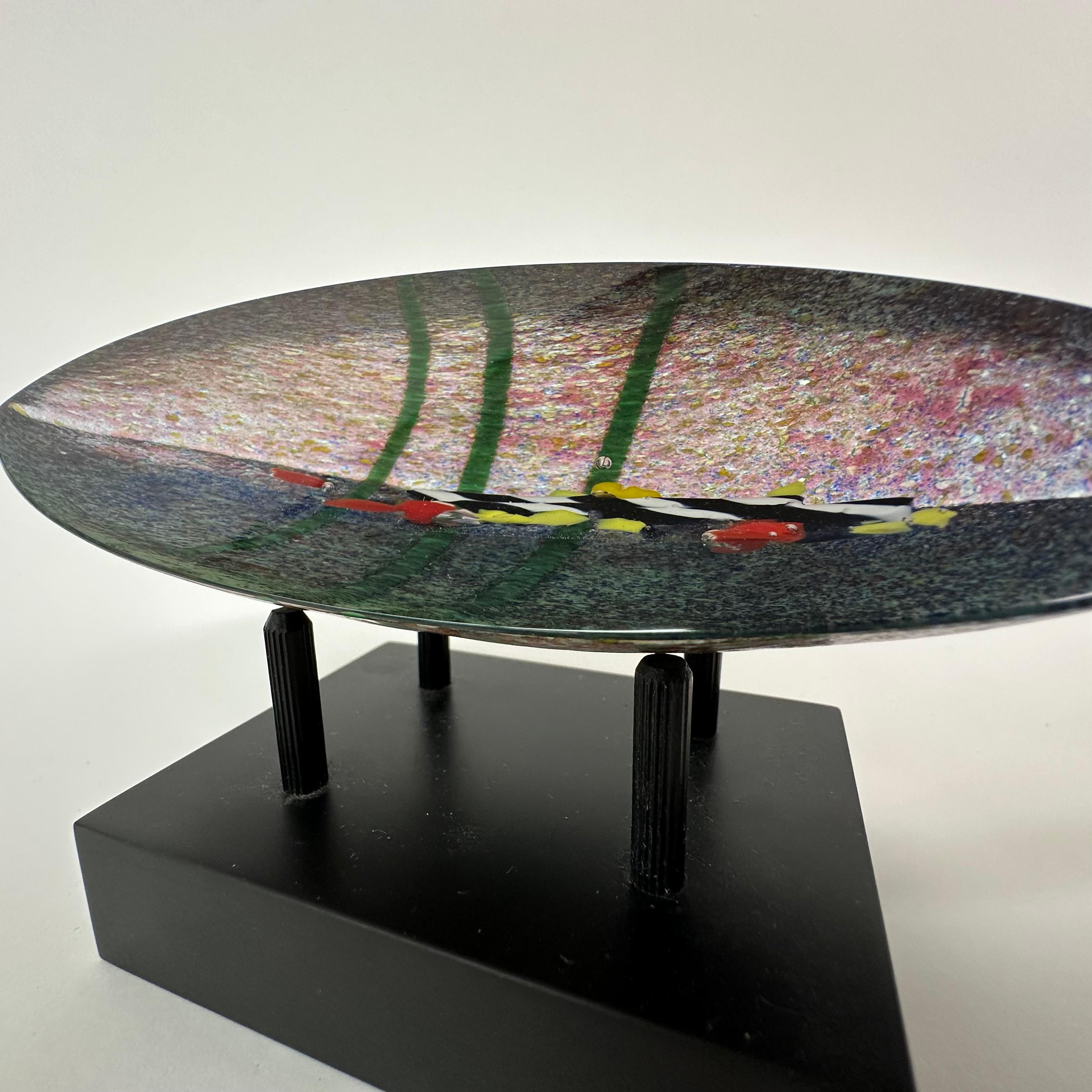 Glass Bertil Vallien for Kosta Boda glass boat sculpture Limited edition Voyage For Sale