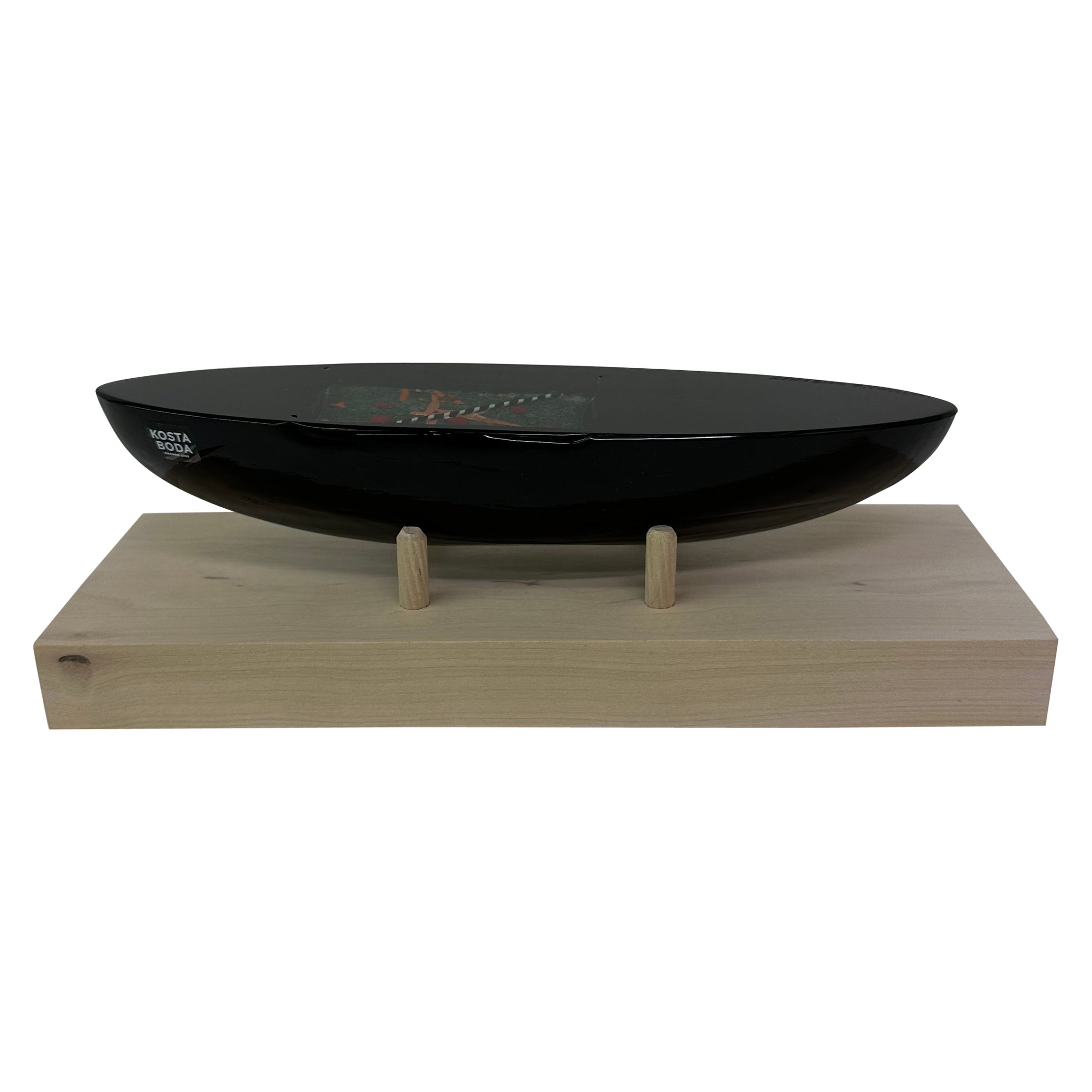 Scultura di barca in vetro di Bertil Vallien per Kosta Boda Edizione limitata Voyage