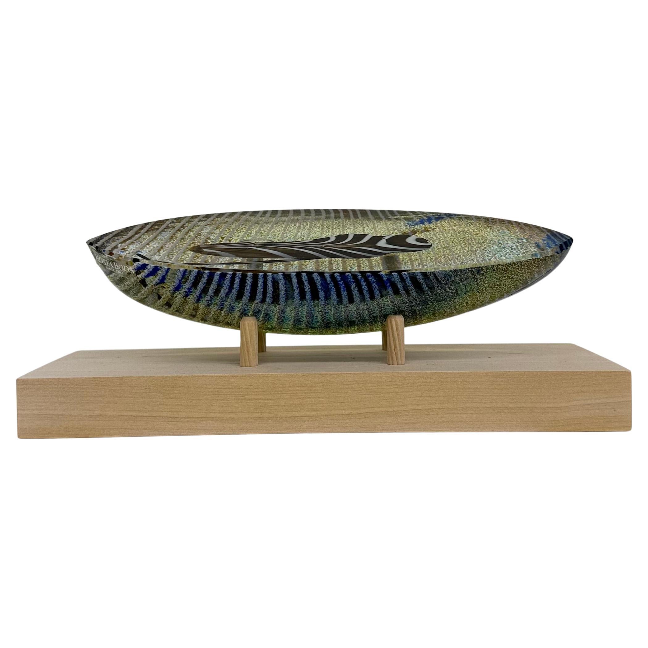 Bertil Vallien for Kosta Boda Sweden Miniature Boat Sculpture