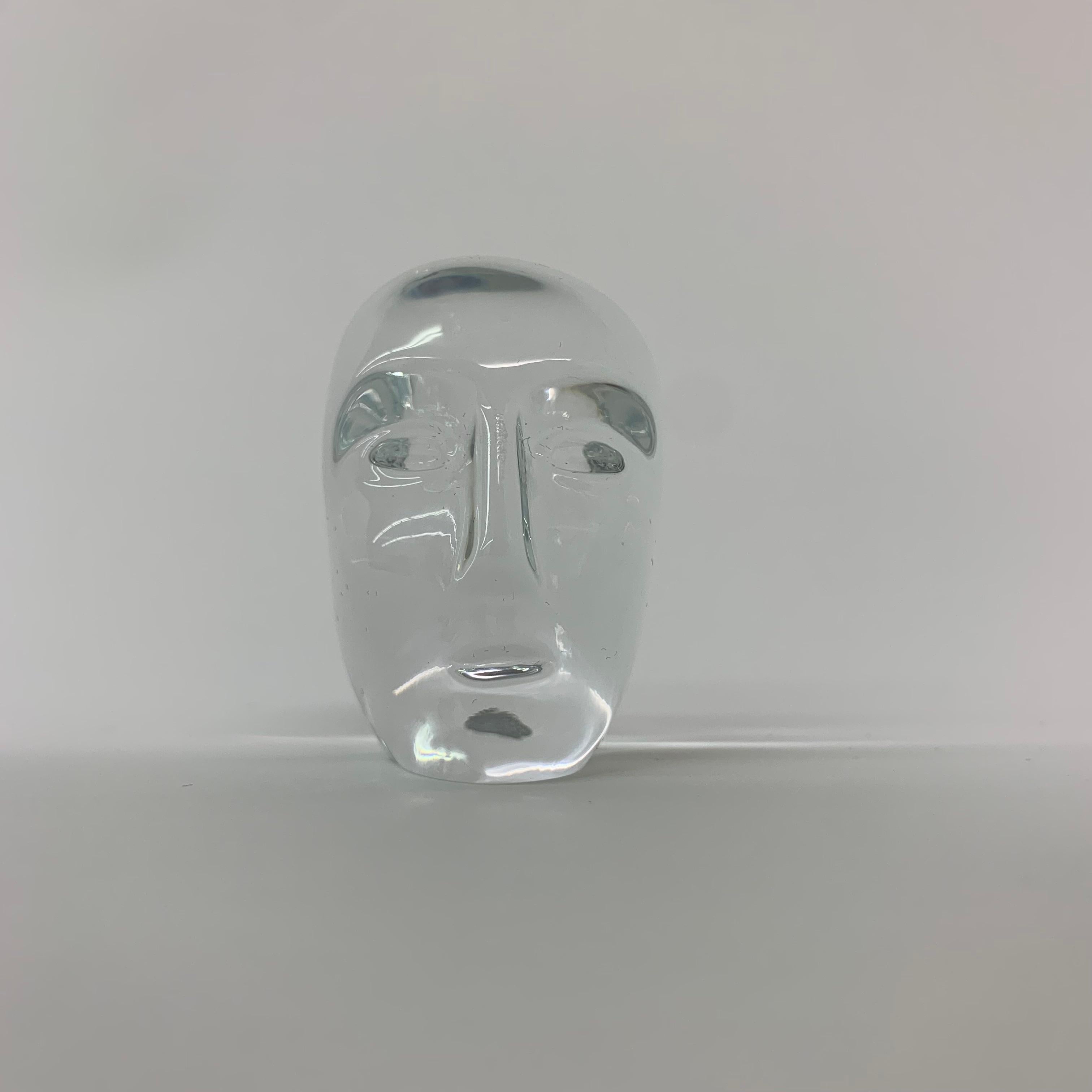 Mid-Century Modern Bertil Vallien for Kosta Boda Glass Head For Sale