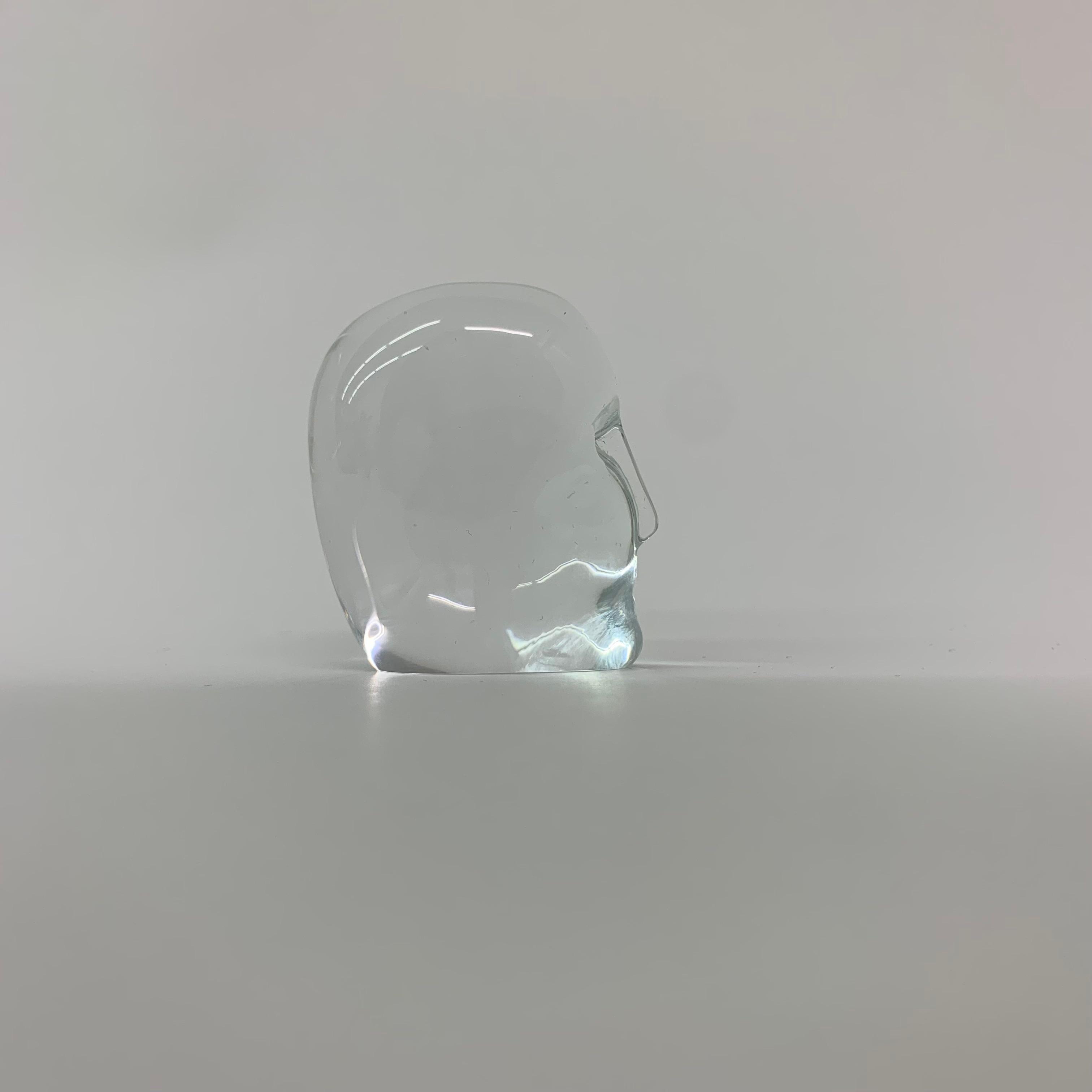 Bertil Vallien for Kosta Boda Glass Head For Sale 1