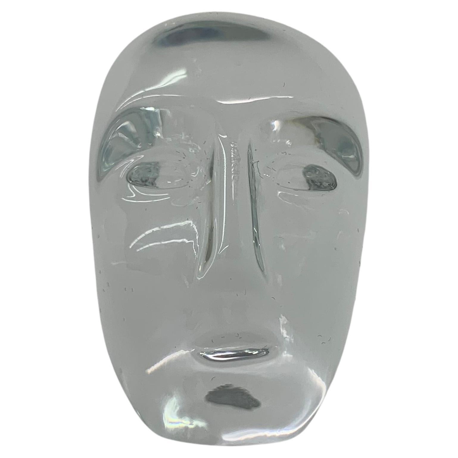 Bertil Vallien for Kosta Boda Glass Head For Sale