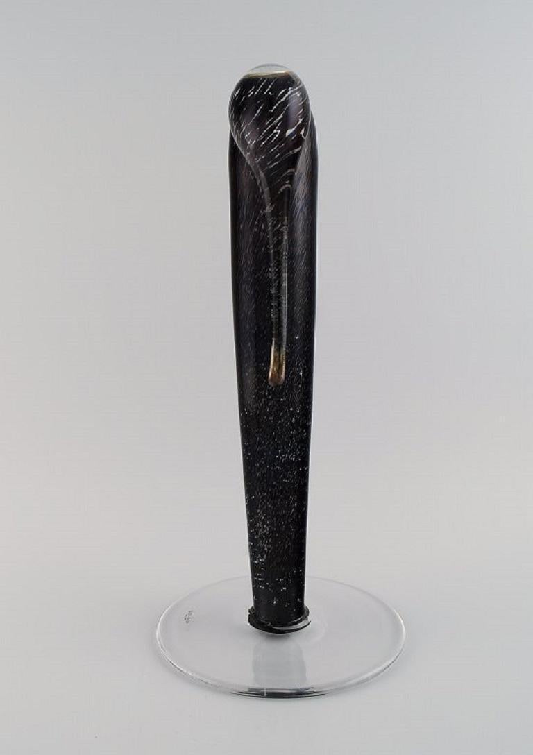 Modern Bertil Vallien for Kosta Boda, Large and Rare Vase in Mouth-Blown Art Glass For Sale