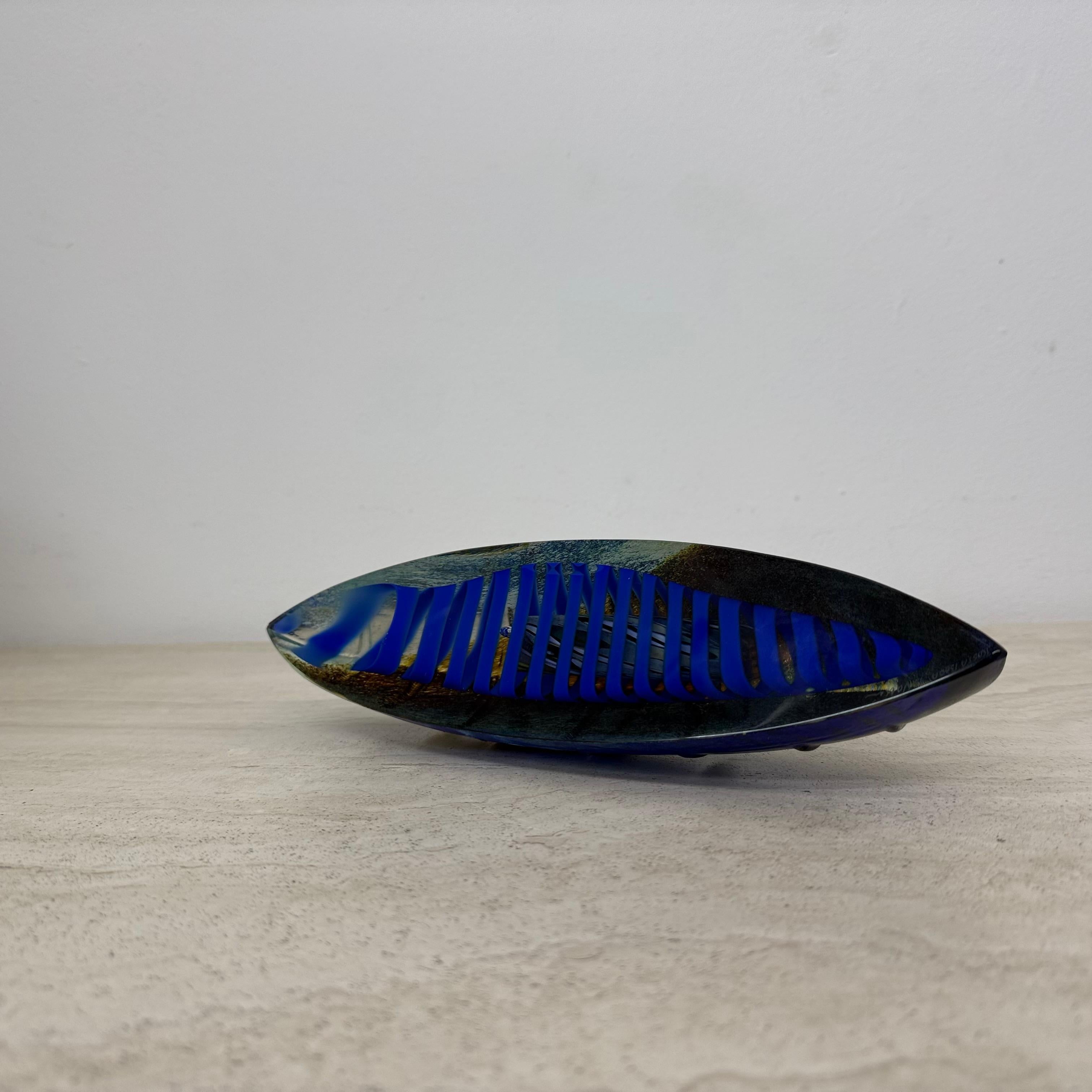 Bertil Vallien for Kosta Boda Large glass boat sculpture Limited edition 300 For Sale 11