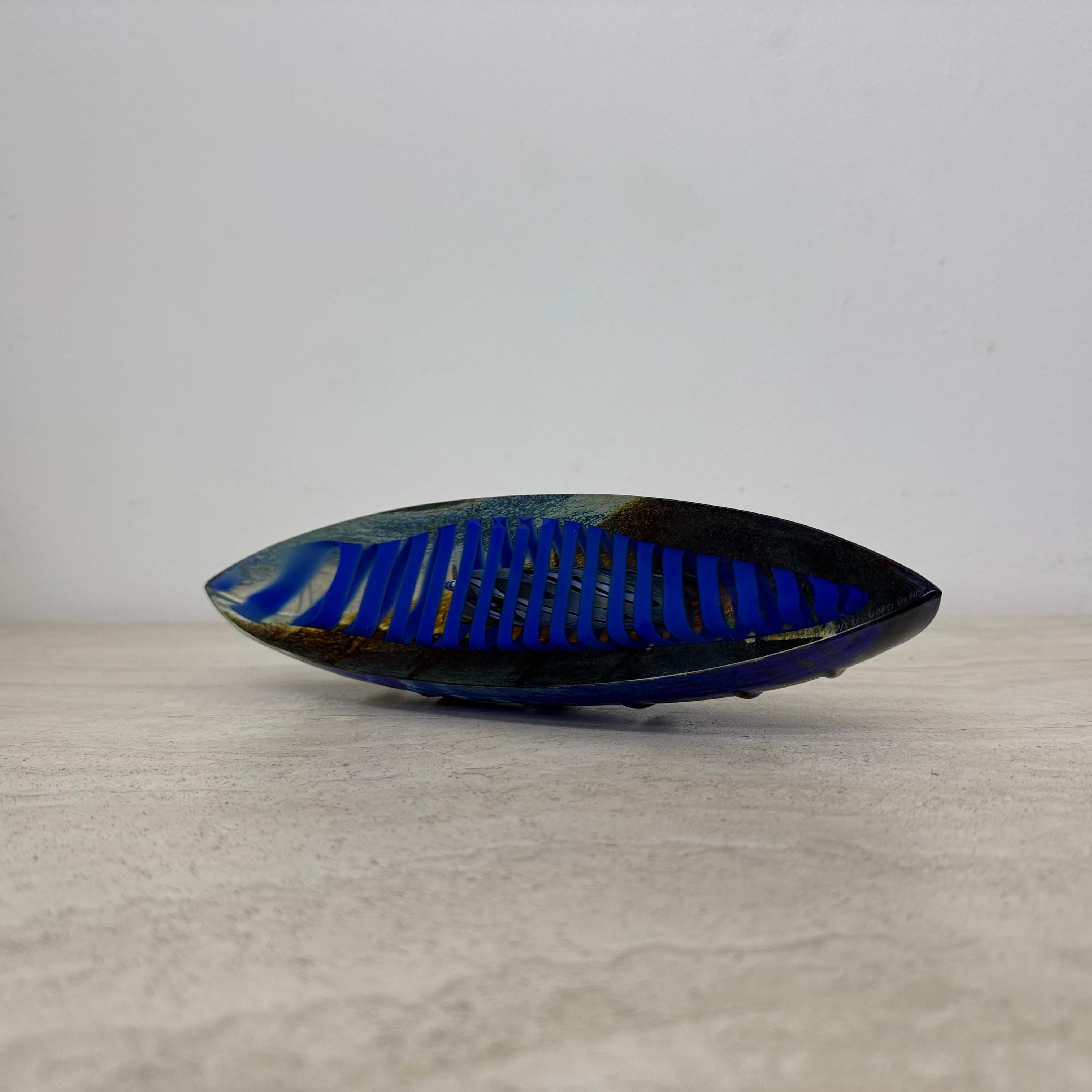 Bertil Vallien for Kosta Boda Large glass boat sculpture Limited edition 300 For Sale 12