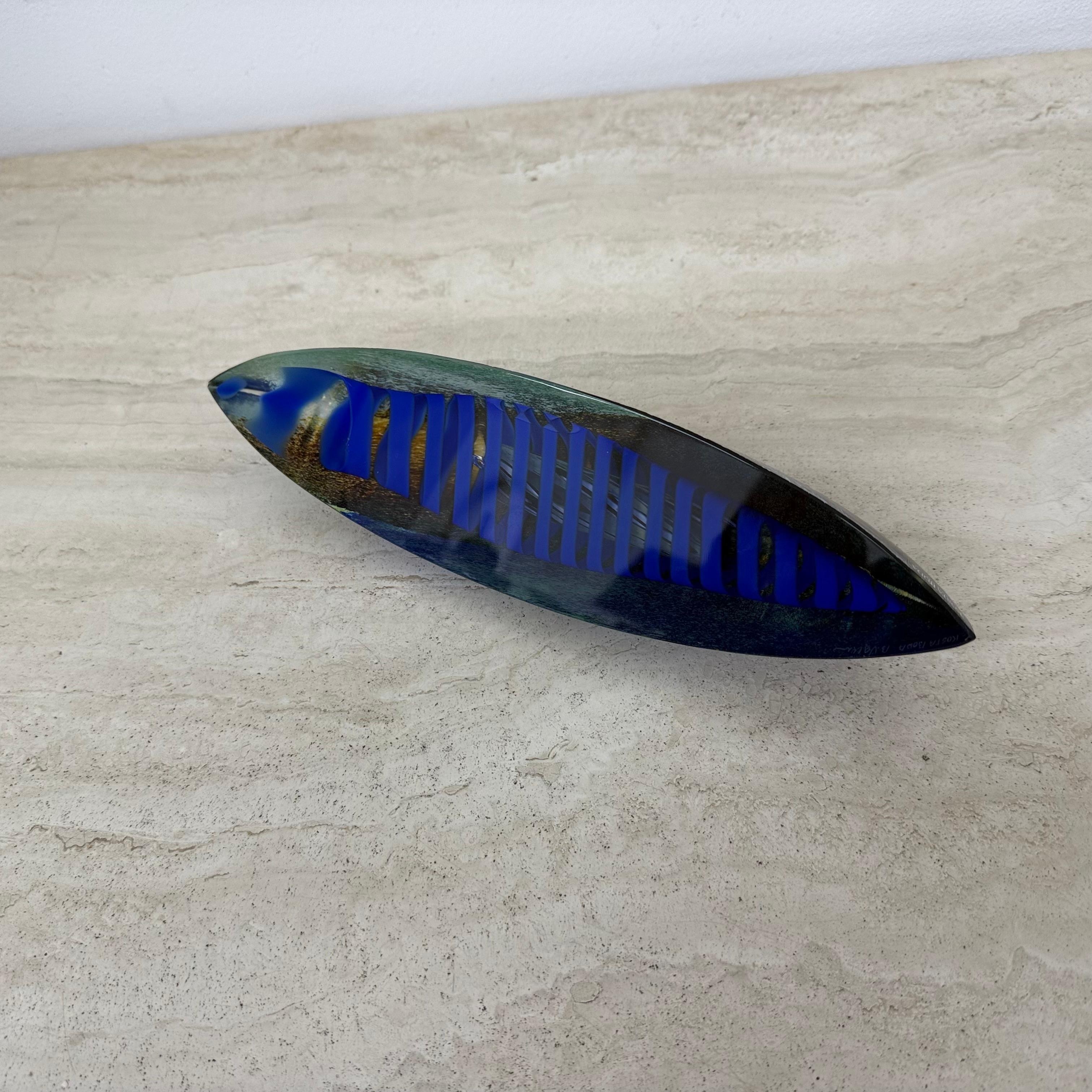 Bertil Vallien for Kosta Boda Large glass boat sculpture Limited edition 300 For Sale 13