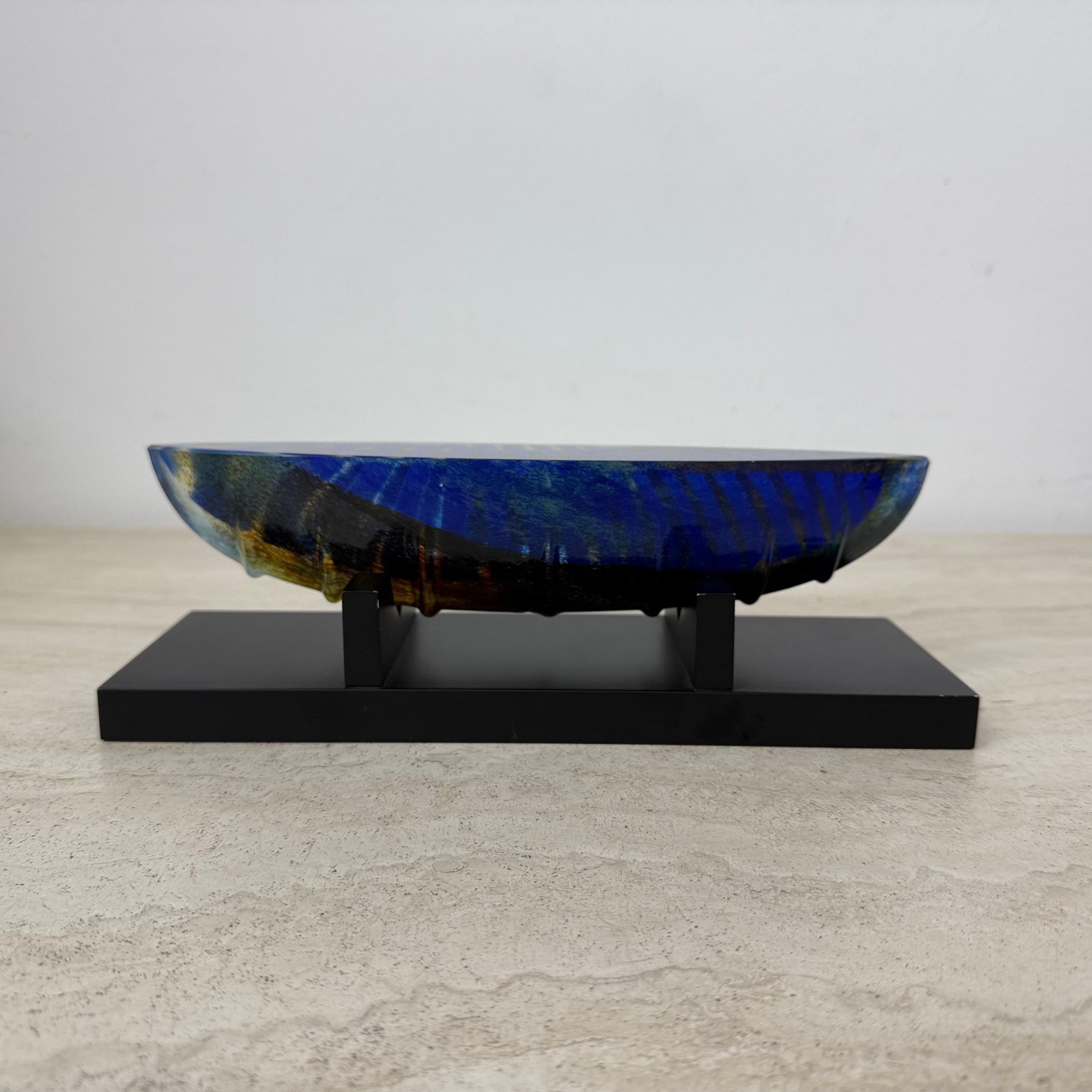 Swedish Bertil Vallien for Kosta Boda Large glass boat sculpture Limited edition 300 For Sale