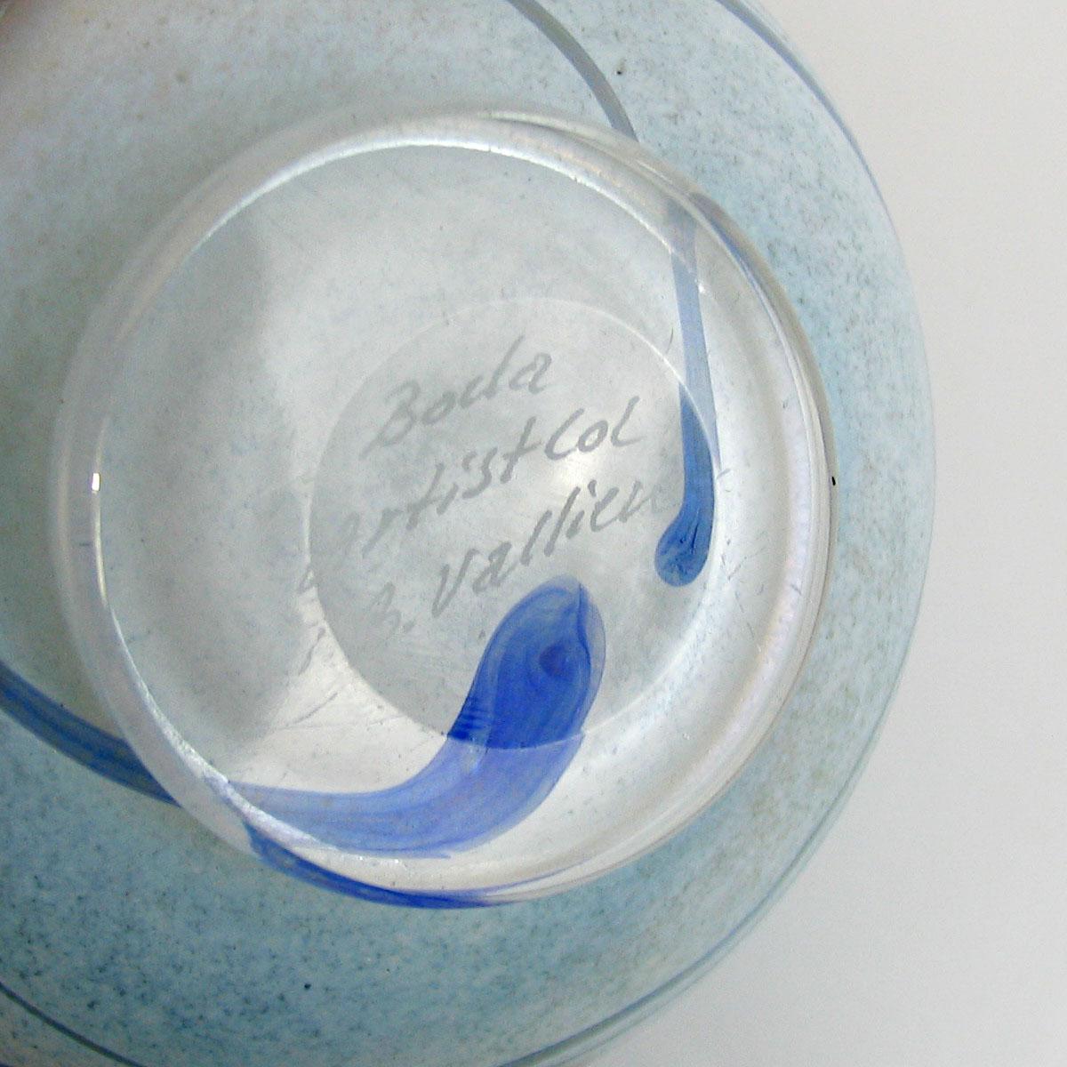 Bertil Vallien for Kosta Boda Mid-Century Blue Galaxy Glass Bowl, Sweden, 1990s For Sale 3