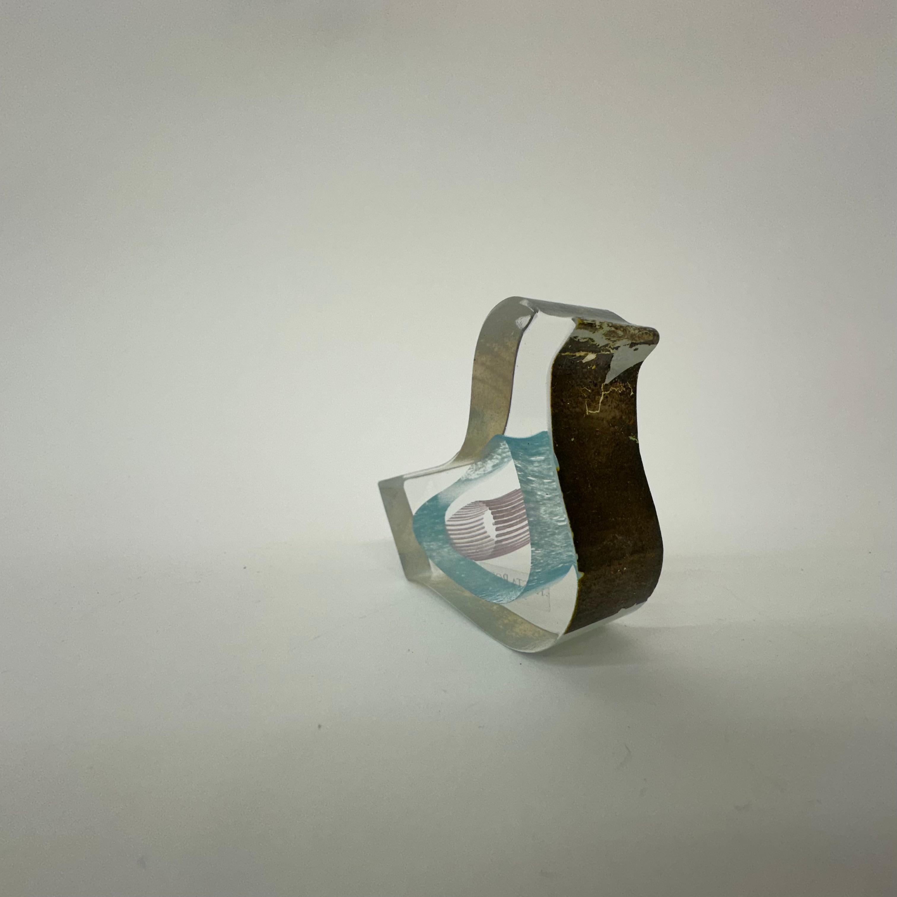 Art Glass Bertil Vallien for Kosta Boda miniature sculpture Bird , 1990’s For Sale