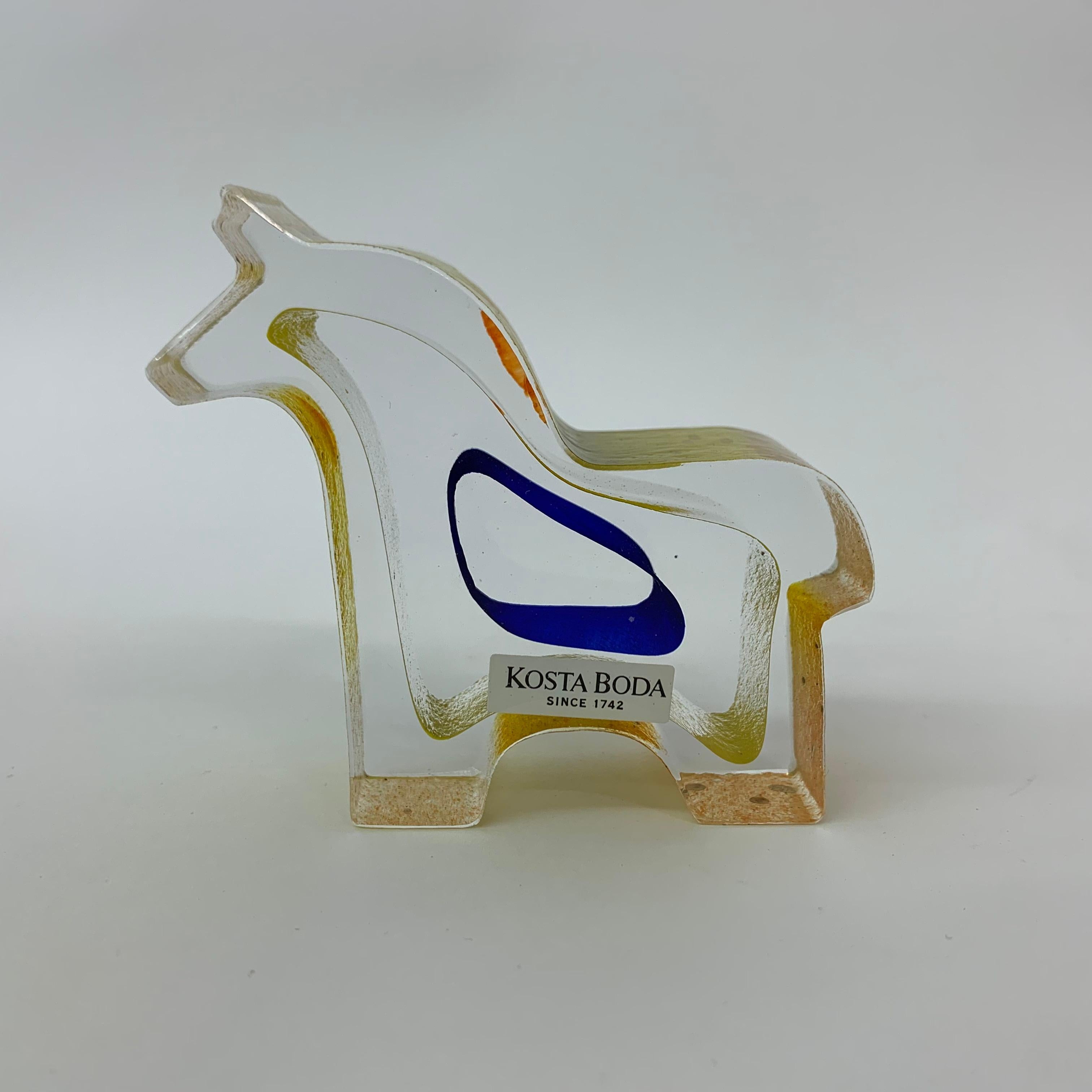 Bertil Vallien for Kosta Boda Miniature Sculpture Horse ”Dobbin” For Sale 1