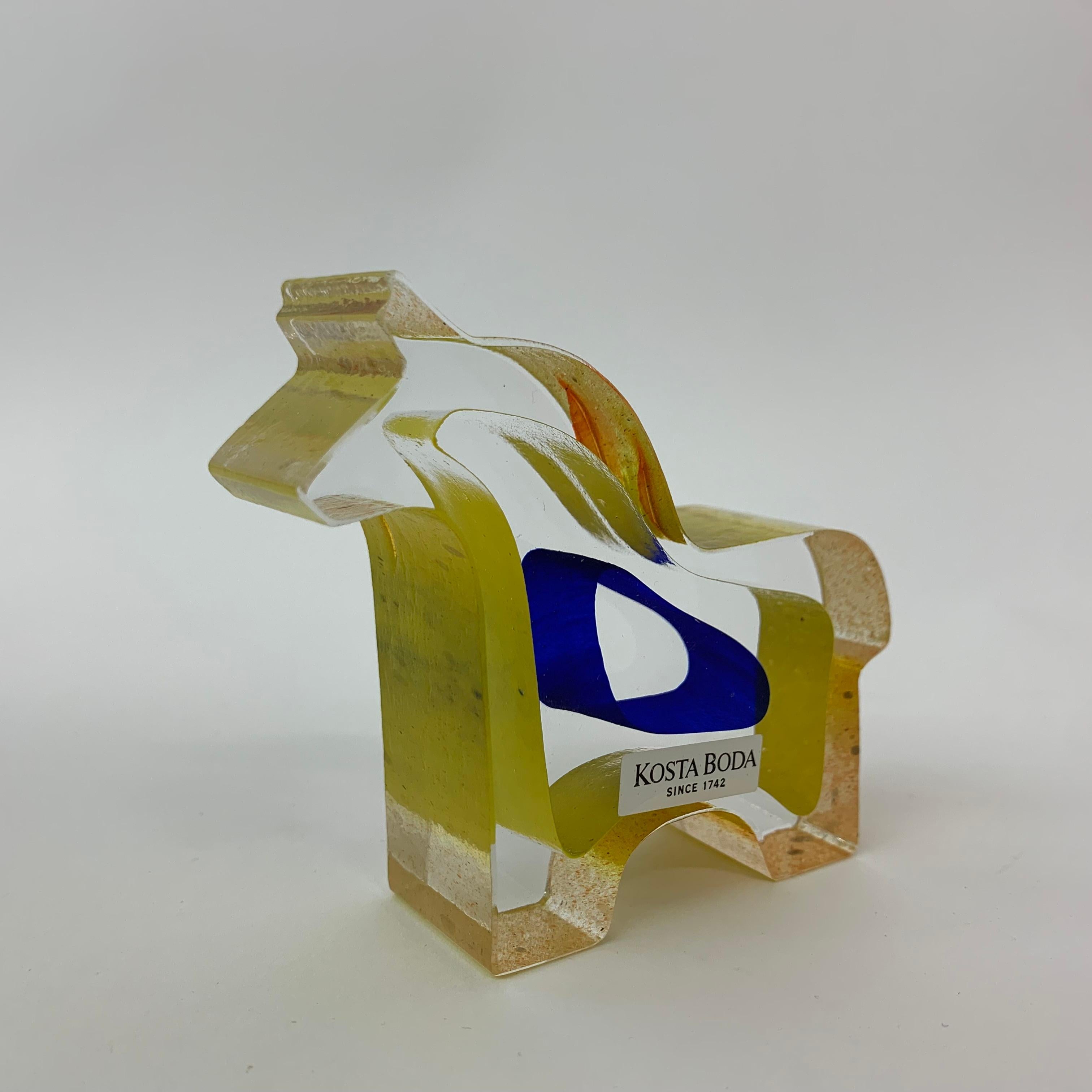 Bertil Vallien for Kosta Boda Miniature Sculpture Horse ”Dobbin” For Sale 2
