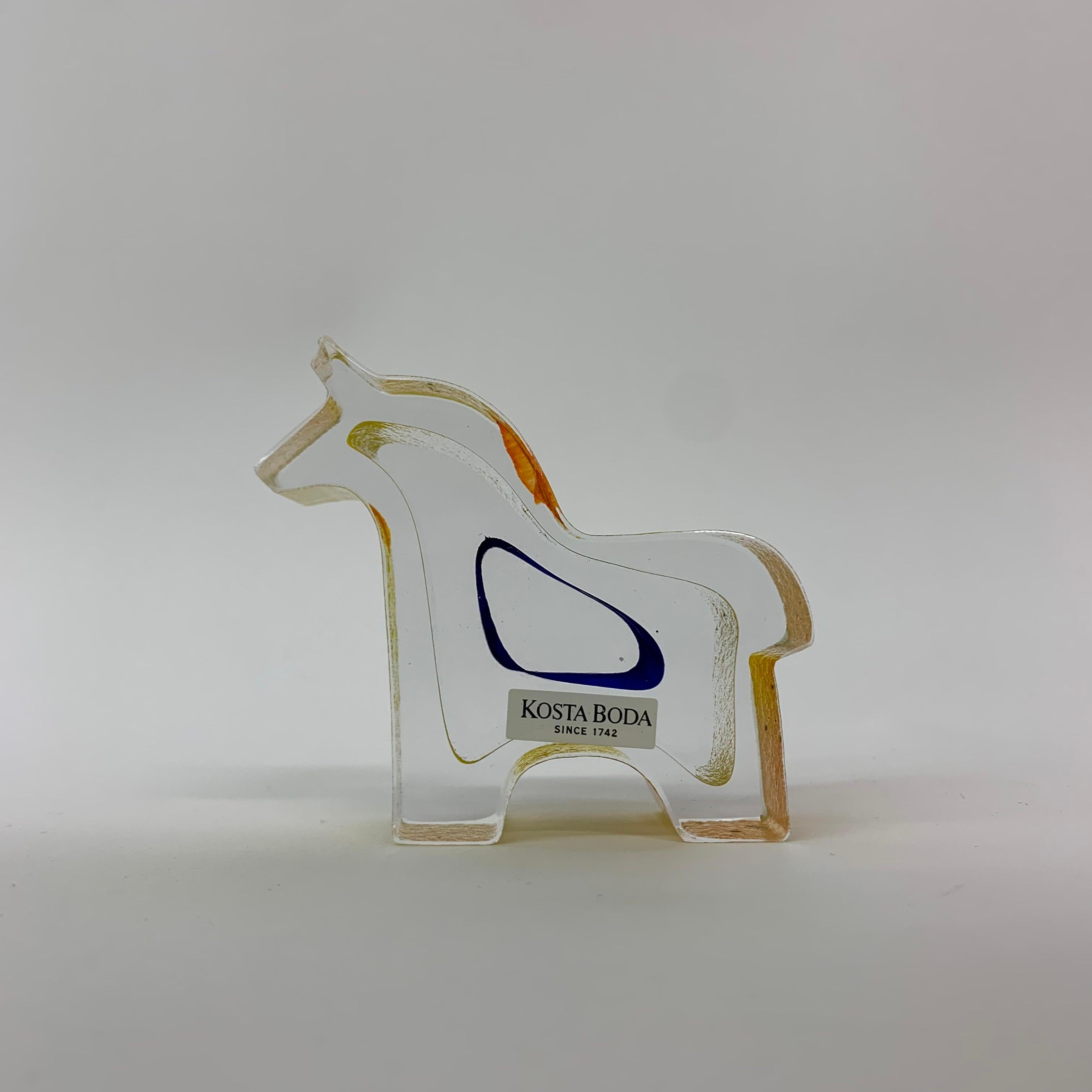 Bertil Vallien for Kosta Boda miniature sculpture Horse ”Dobbin”.
