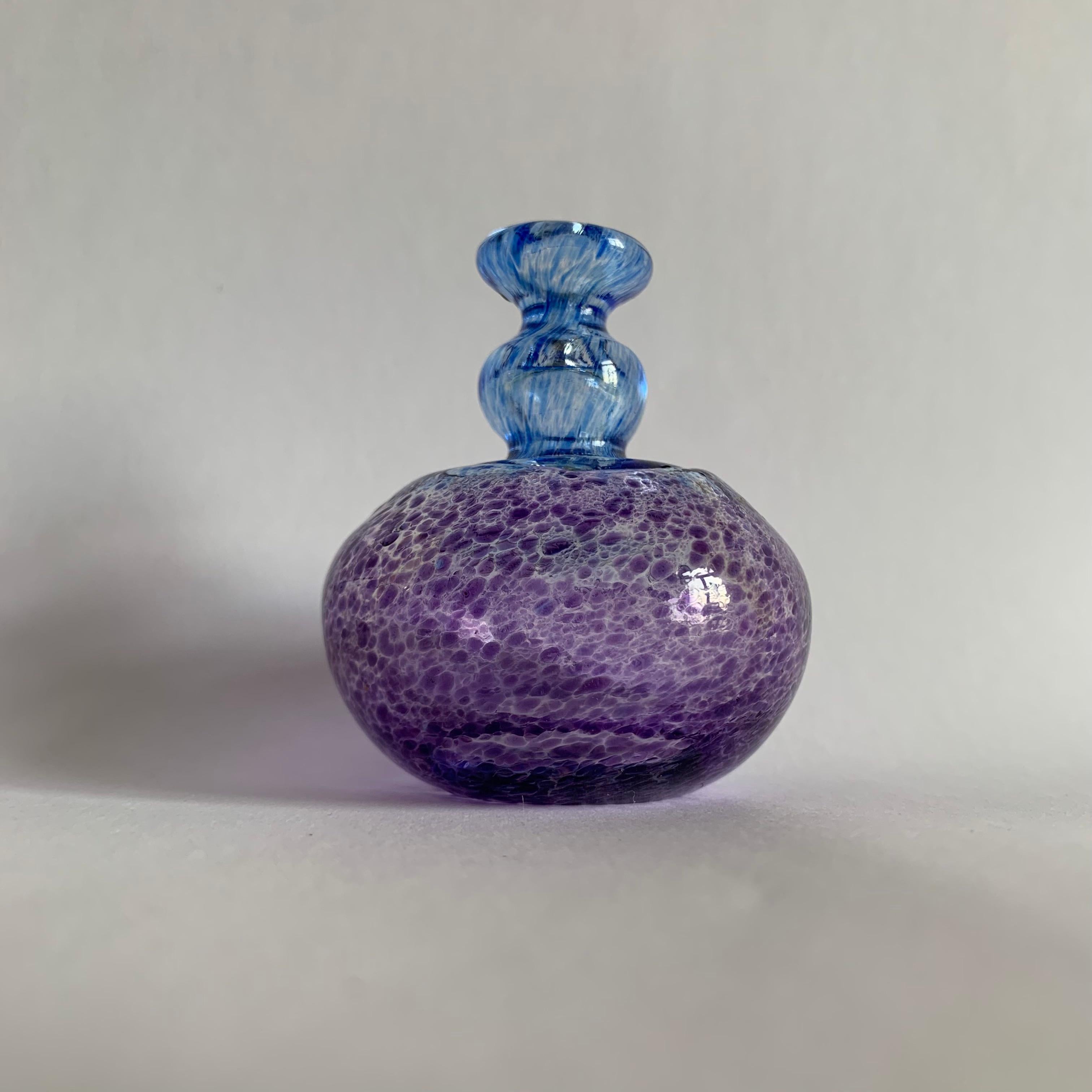 Art Glass Bertil Vallien for Kosta Boda Miniature Vase, 1990s For Sale