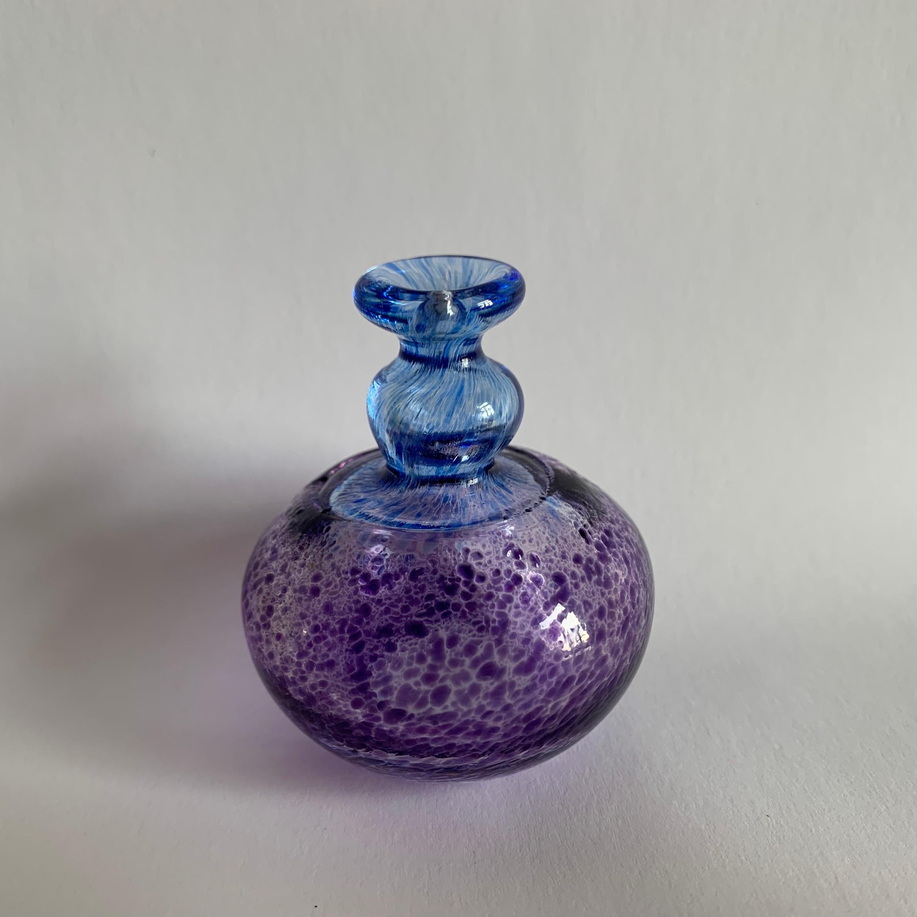 Mid-Century Modern Bertil Vallien for Kosta Boda Miniature Vase, 1990s For Sale