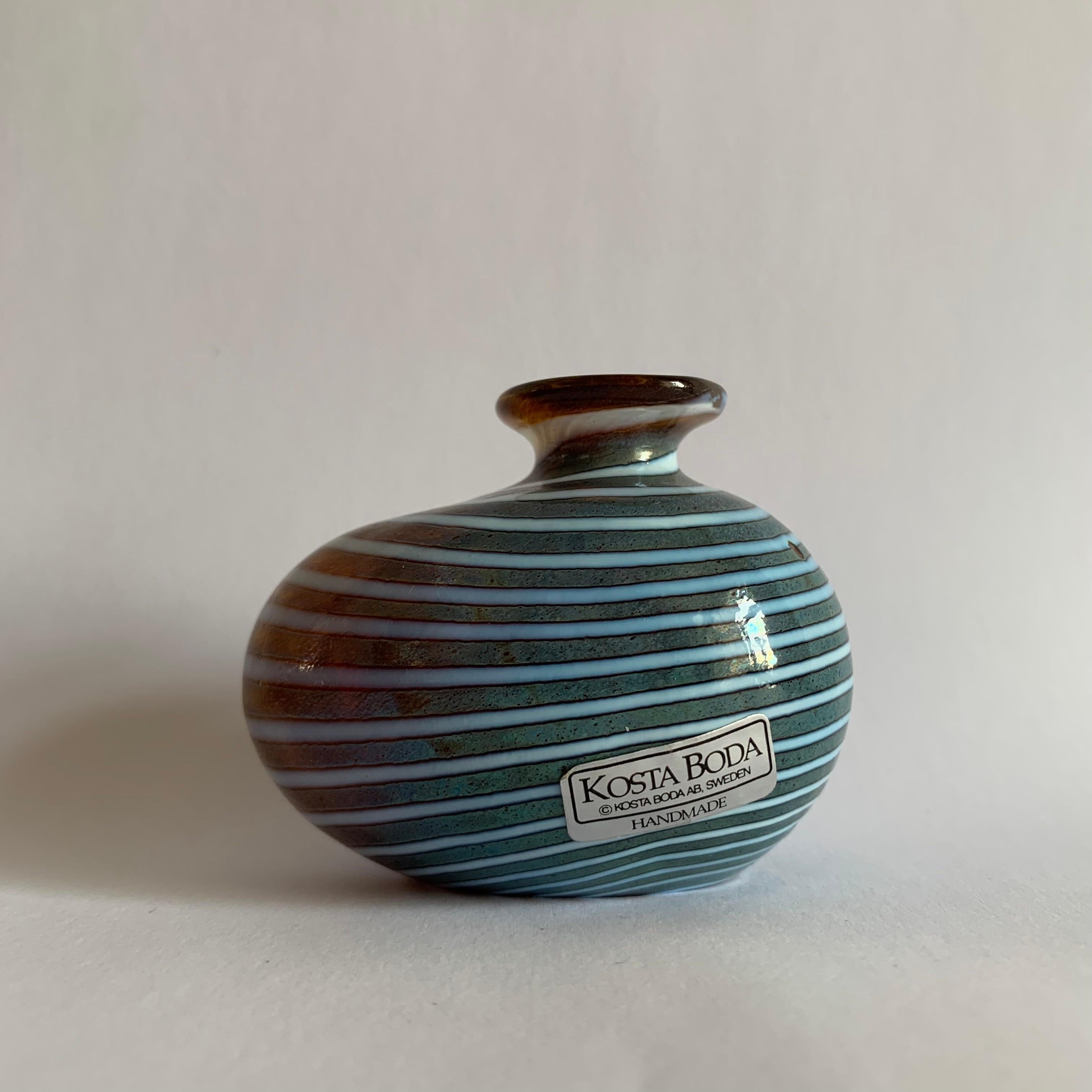 Bertil Vallien for Kosta Boda Miniature Vase, 1990s In Excellent Condition For Sale In Delft, NL