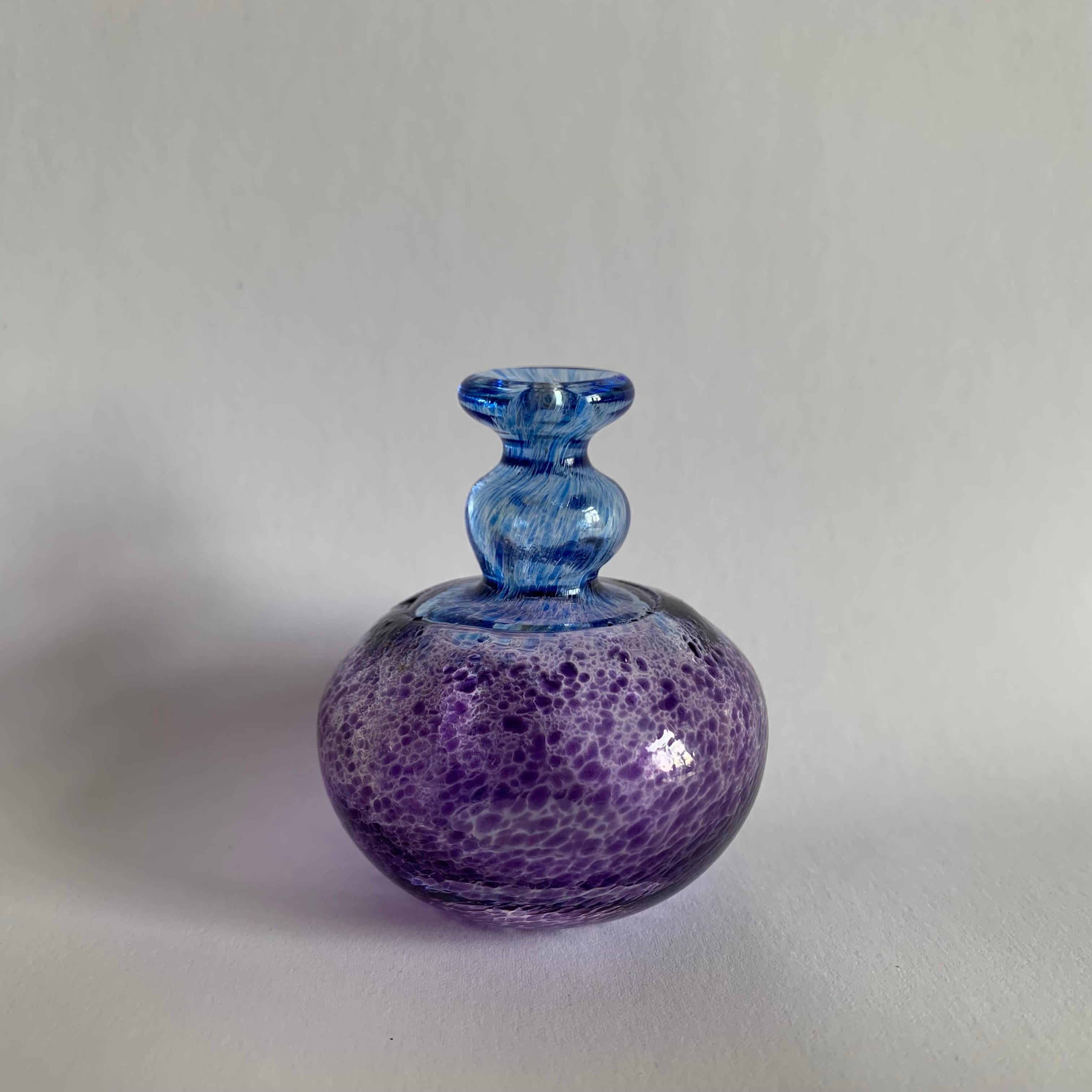 Swedish Bertil Vallien for Kosta Boda Miniature Vase, 1990s For Sale