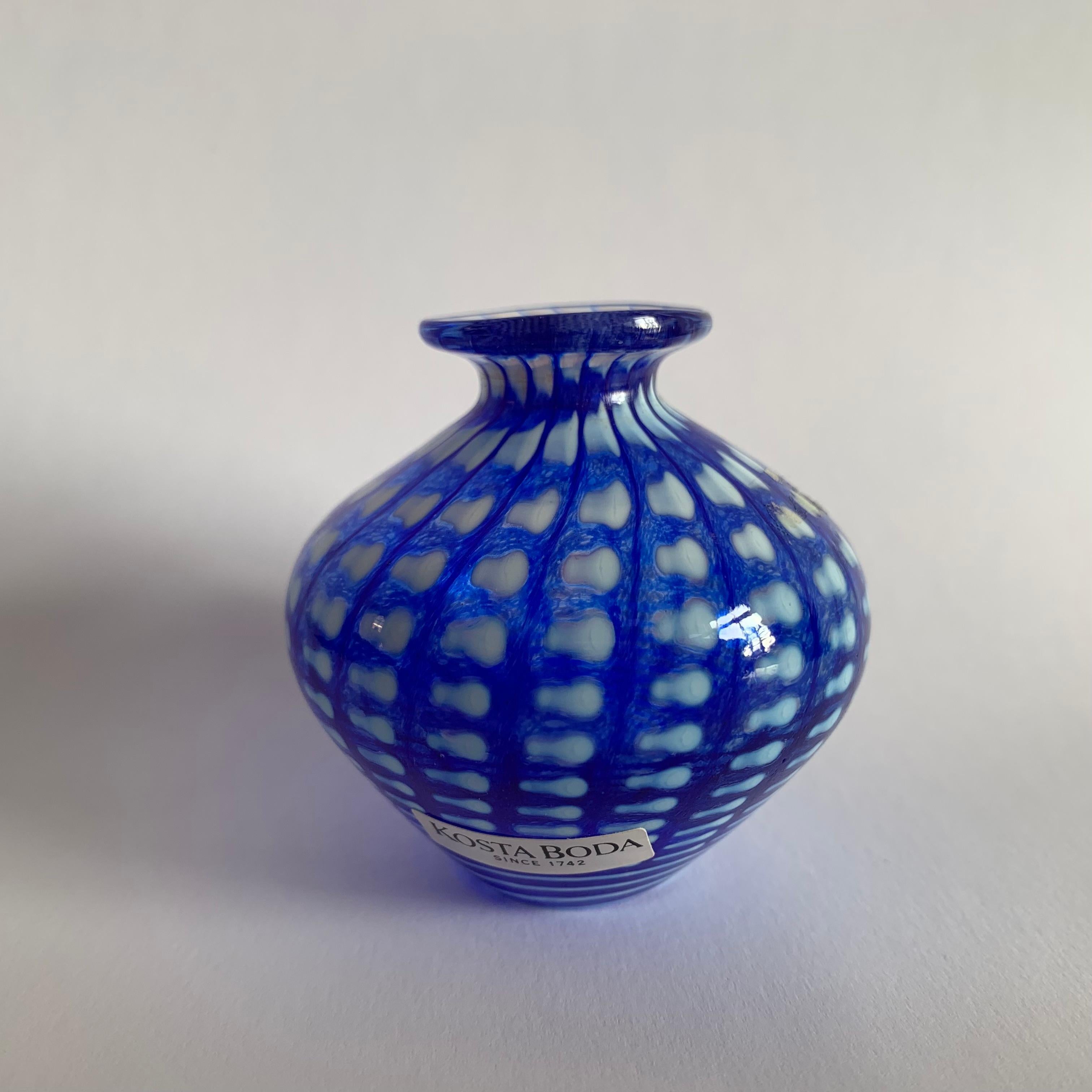 Mid-Century Modern Bertil Vallien for Kosta Boda Miniature Vase 'Minos', 1990s For Sale