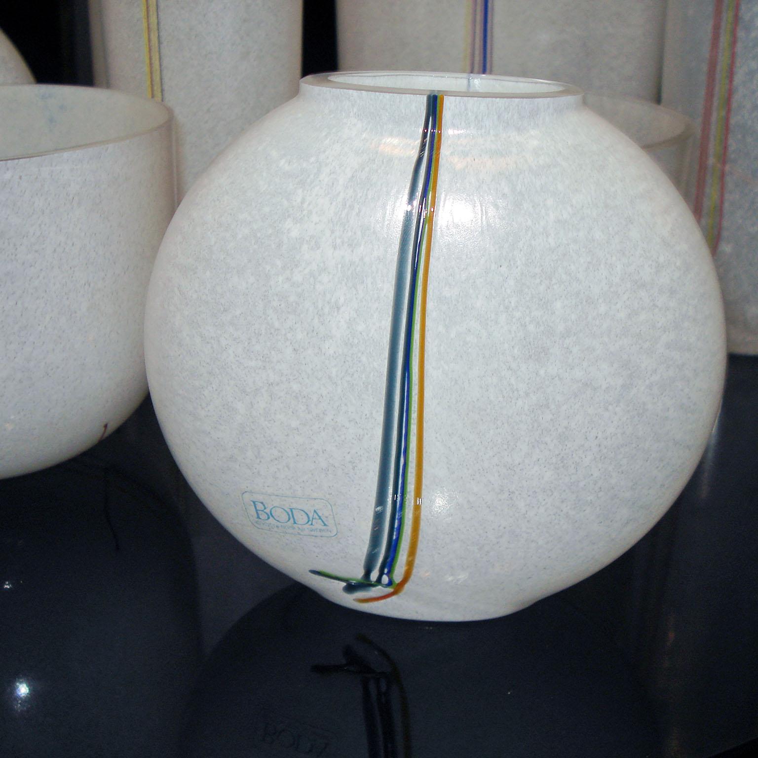 Mid-Century Modern Bertil Vallien for Kosta Boda Rainbow Glass Vases, Set of Eight, Sweden, 1970s For Sale