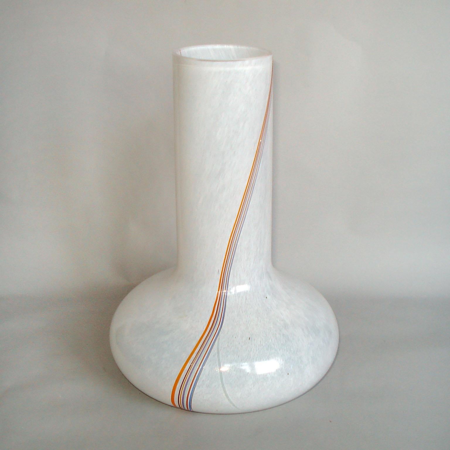 Swedish Bertil Vallien for Kosta Boda Rainbow Glass Vases, Set of Eight, Sweden, 1970s For Sale