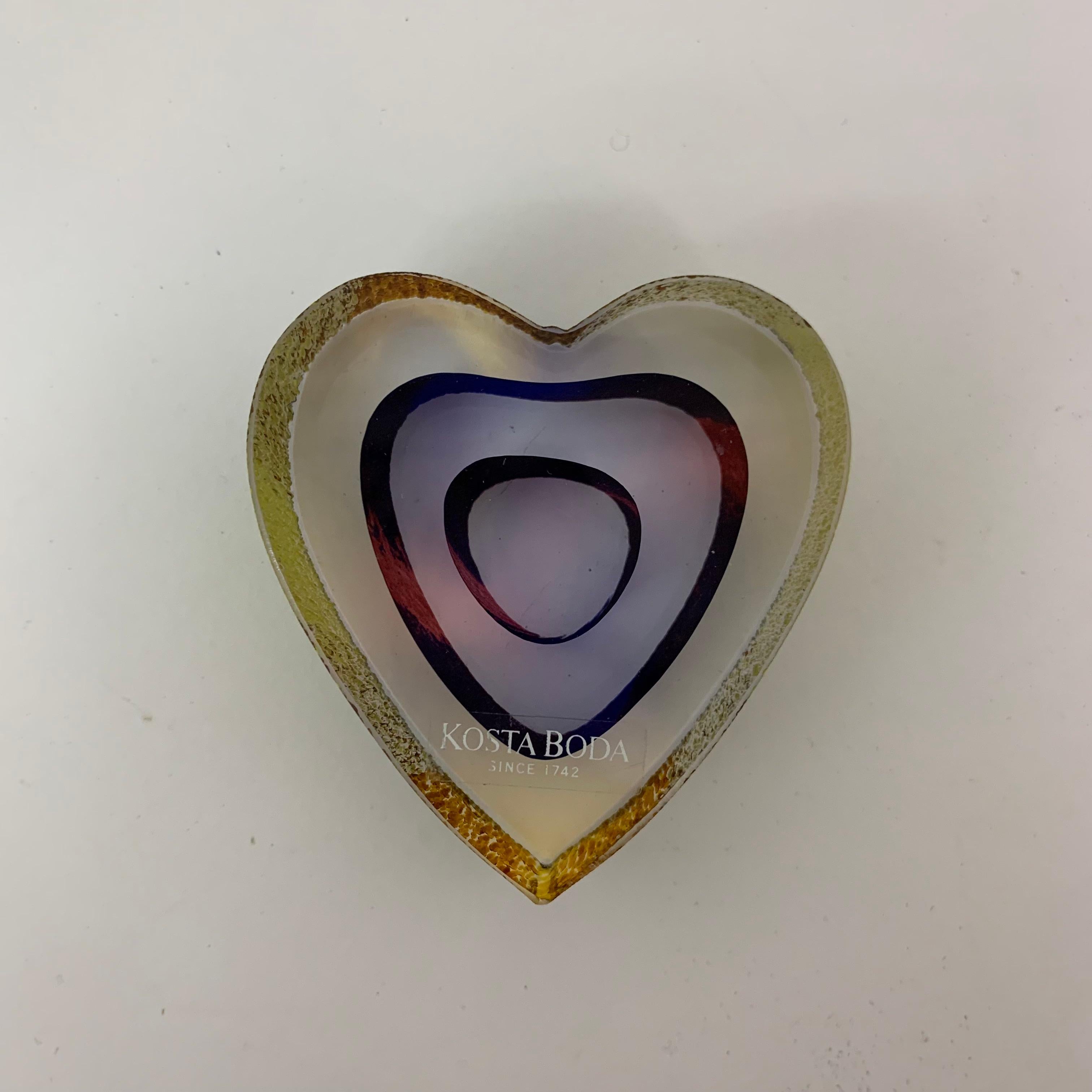 Bertil Vallien for Kosta Boda Sweden Mini Sculpture My Heart, 1990's 5