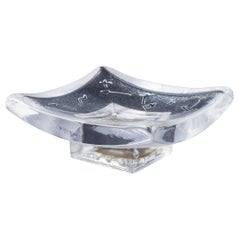 Bertil Vallien for Kosta Boda, Sweden. Rectangular "Domino" glass bowl.