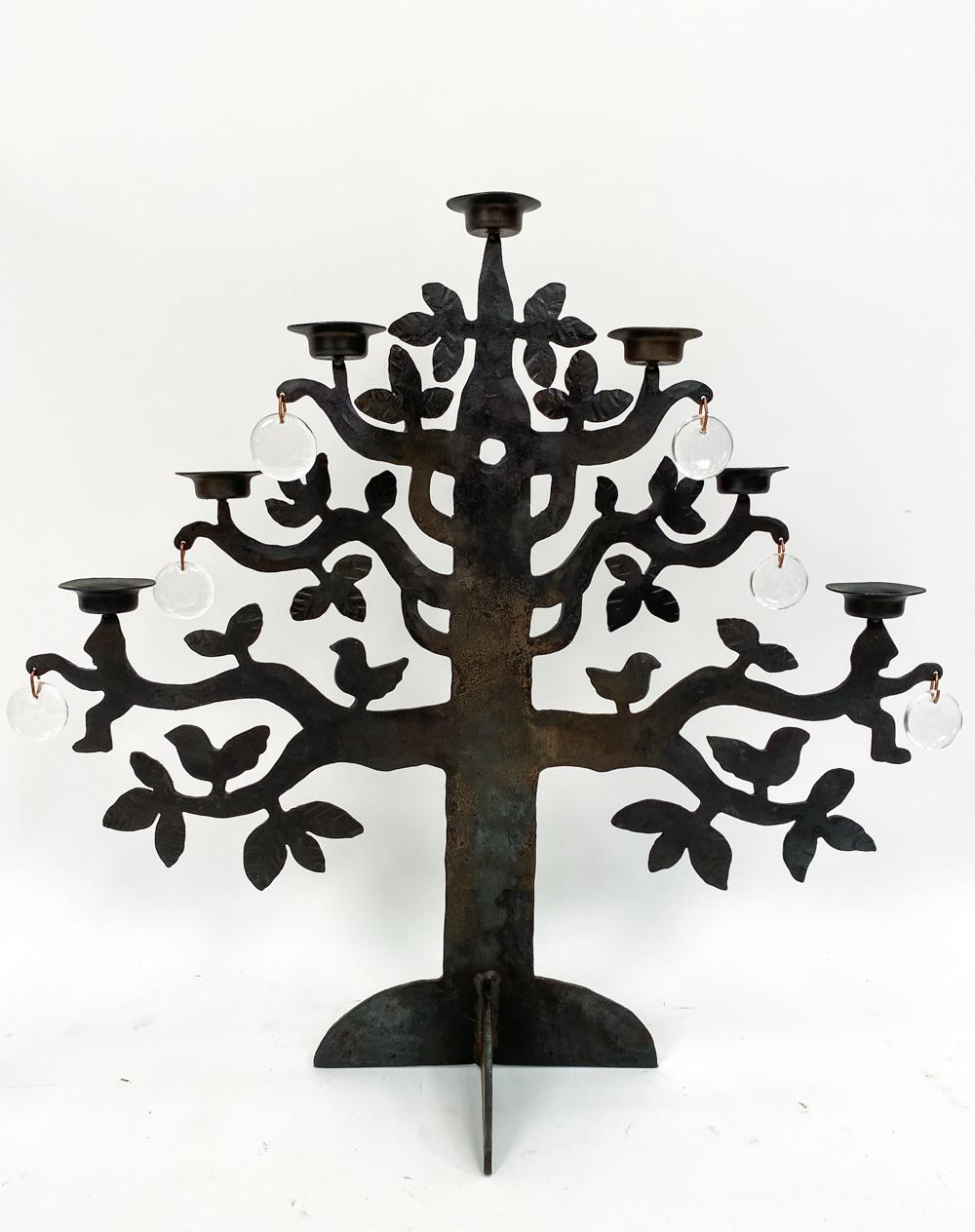 A rare and unusual Scandinavian modern 7-arm candelabra, designed by Bertil Vallien and produced by Kosta Boda. Deemed the 