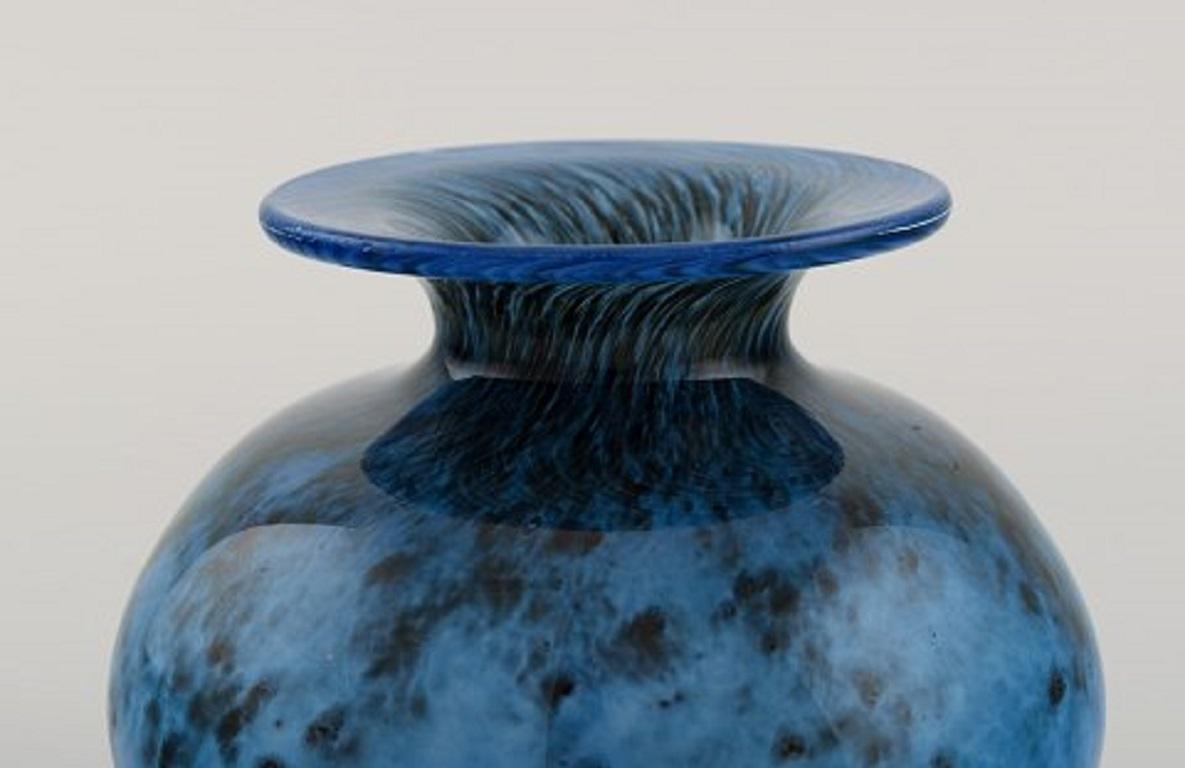 Bertil Vallien for Kosta Boda, Vase in Blue Mouth-Blown Art Glass In Excellent Condition In Copenhagen, DK