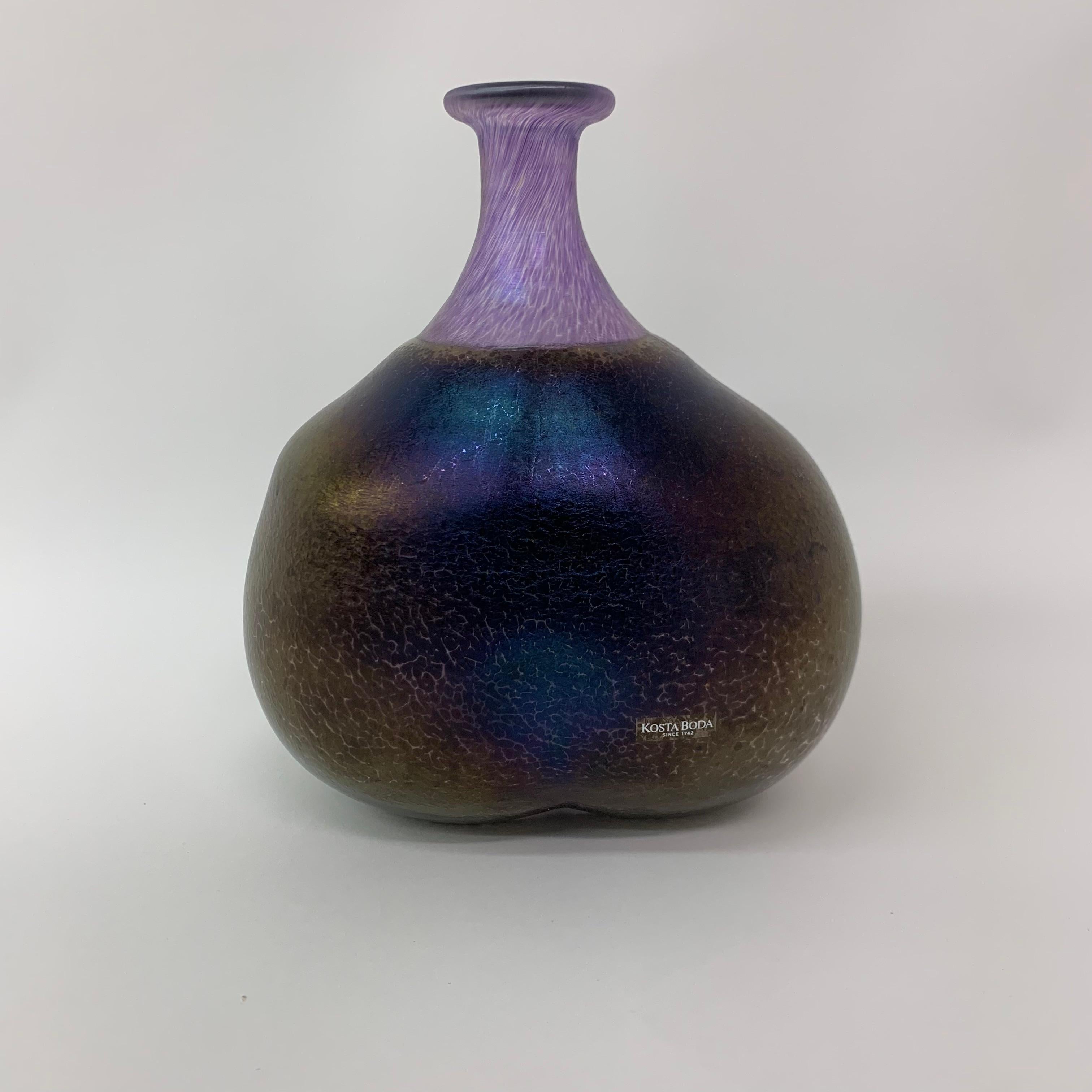 Scandinavian Modern Bertil Vallien for Kosta Boda Volcano vase For Sale