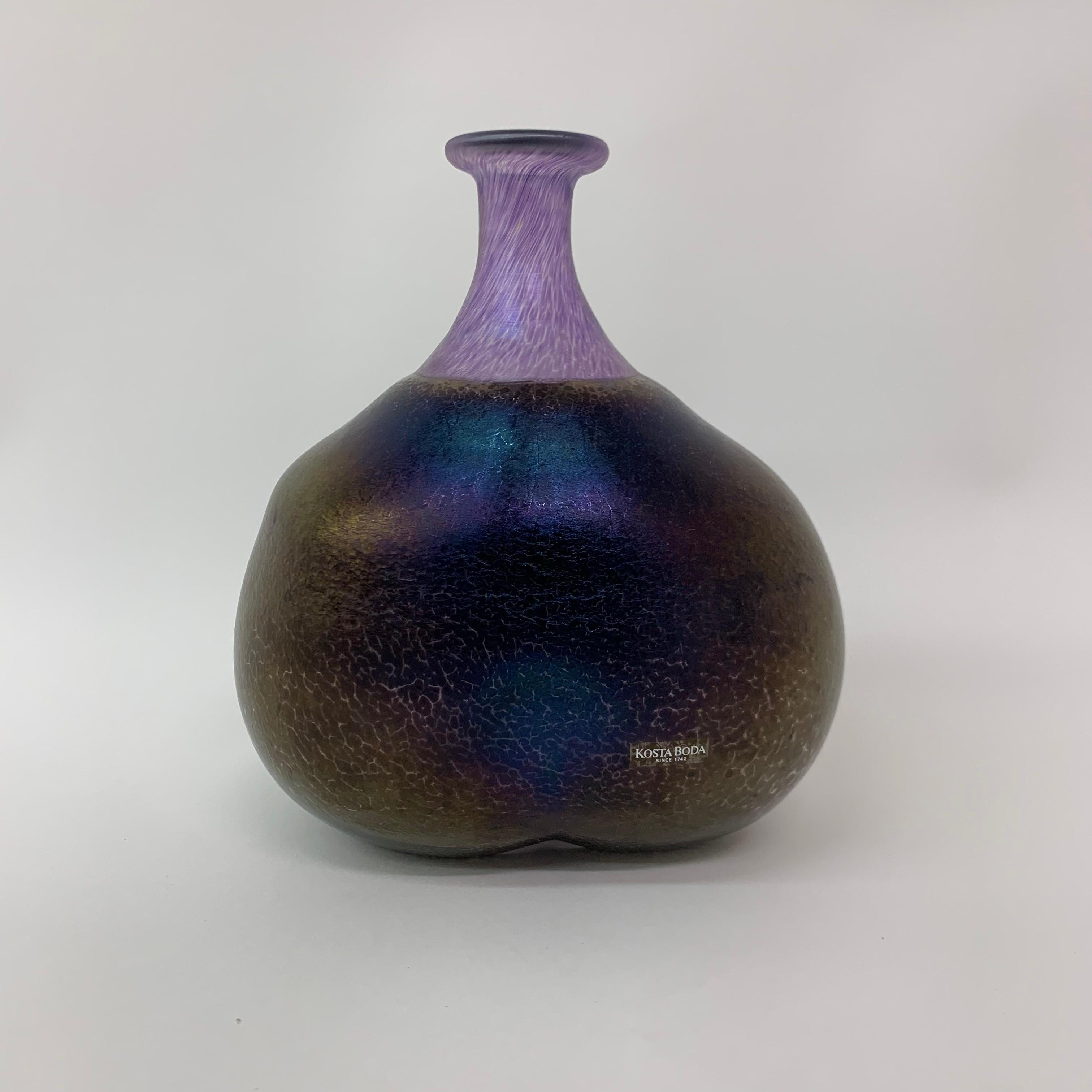 Swedish Bertil Vallien for Kosta Boda Volcano vase For Sale