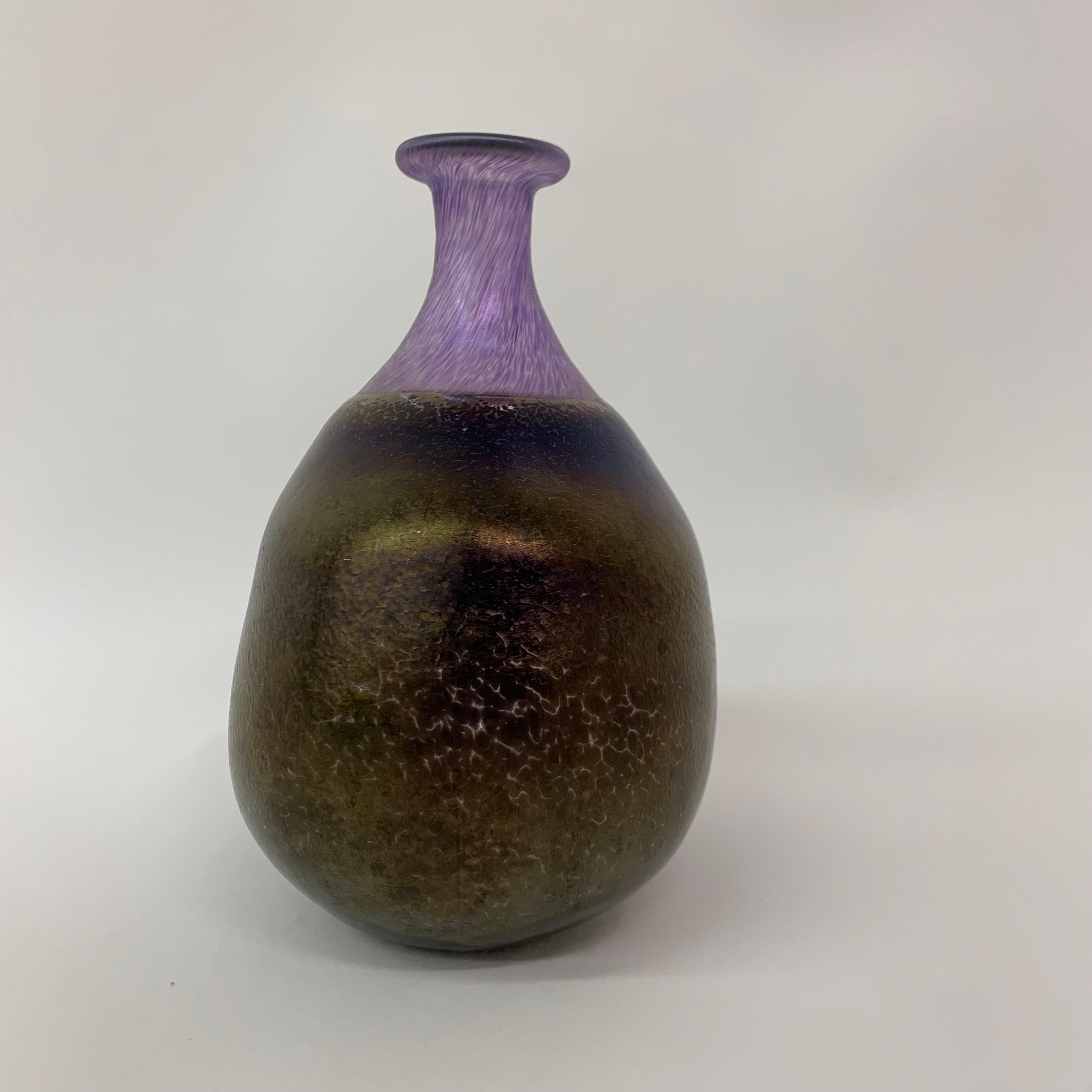 Bertil Vallien for Kosta Boda Volcano vase For Sale 1
