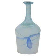 Vintage Bertil Vallien Kosta Boda Glass Vase Galaxy Blue Series 1980s Artists Collection