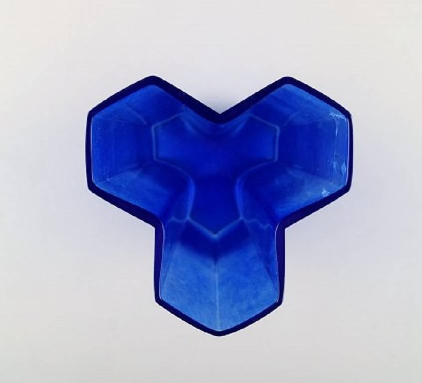 Scandinave moderne Bertil Vallien, Kosta Boda, vase « Mosaic » d'art en verre bleu