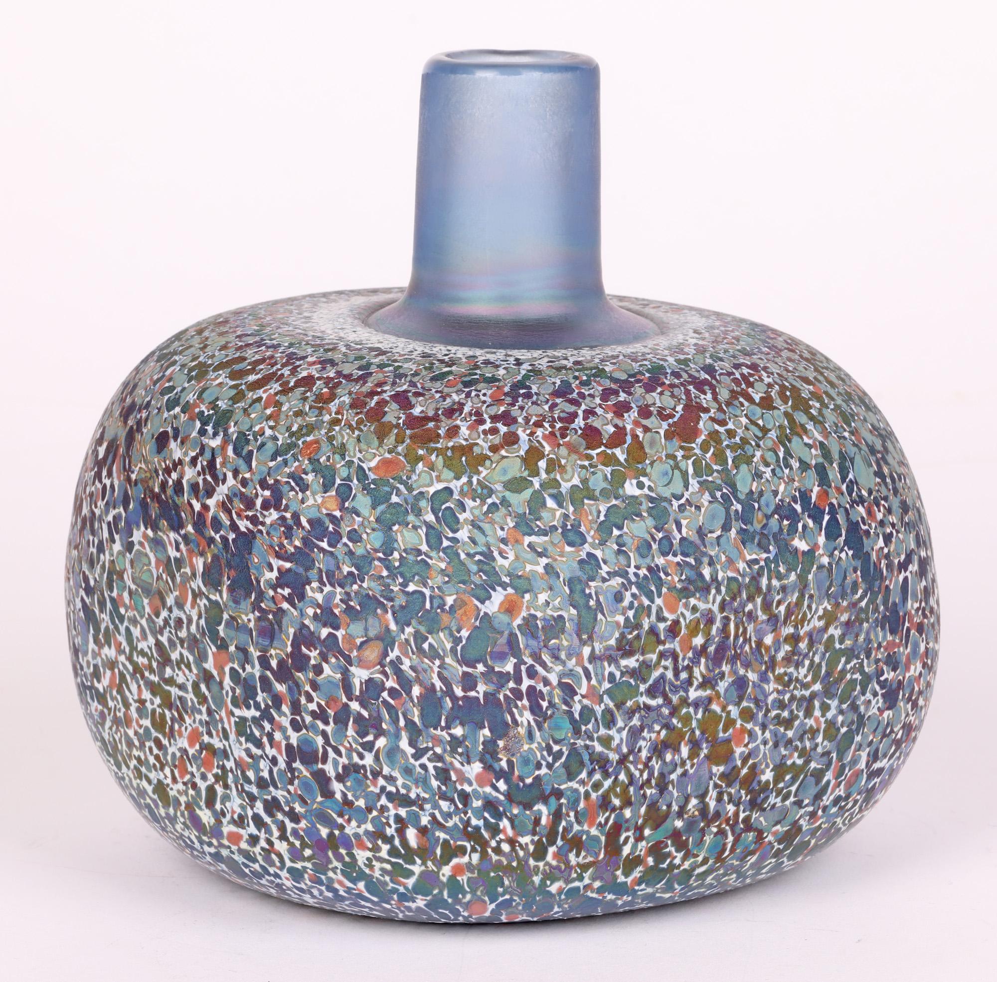 Blown Glass Bertil Vallien Kosta Boda Swedish Confetti Art Glass Vase For Sale