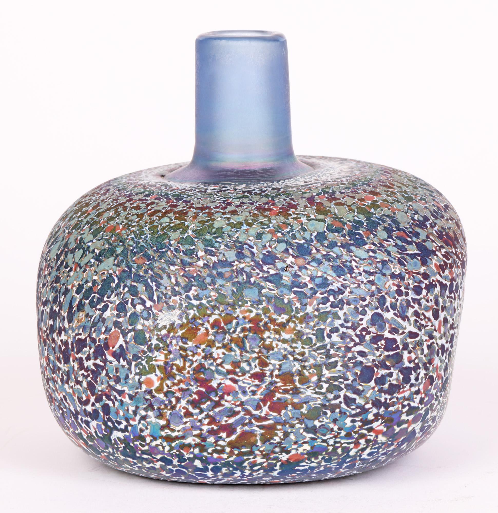 Bertil Vallien Kosta Boda Swedish Confetti Art Glass Vase For Sale 3