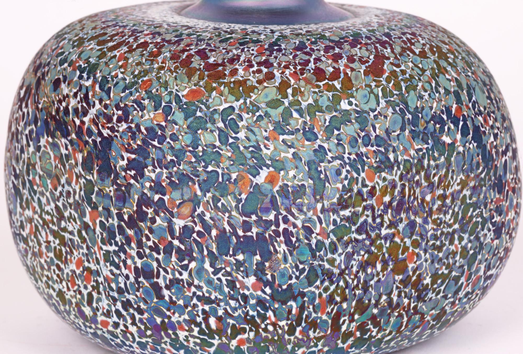 Hand-Crafted Bertil Vallien Kosta Boda Swedish Confetti Art Glass Vase For Sale