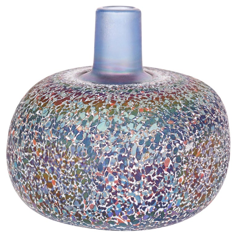 Bertil Vallien Kosta Boda Swedish Confetti Art Glass Vase For Sale at