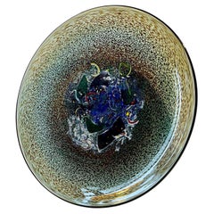 Bertil Vallien Large Art Glass Meteor Dish for Kosta Boda