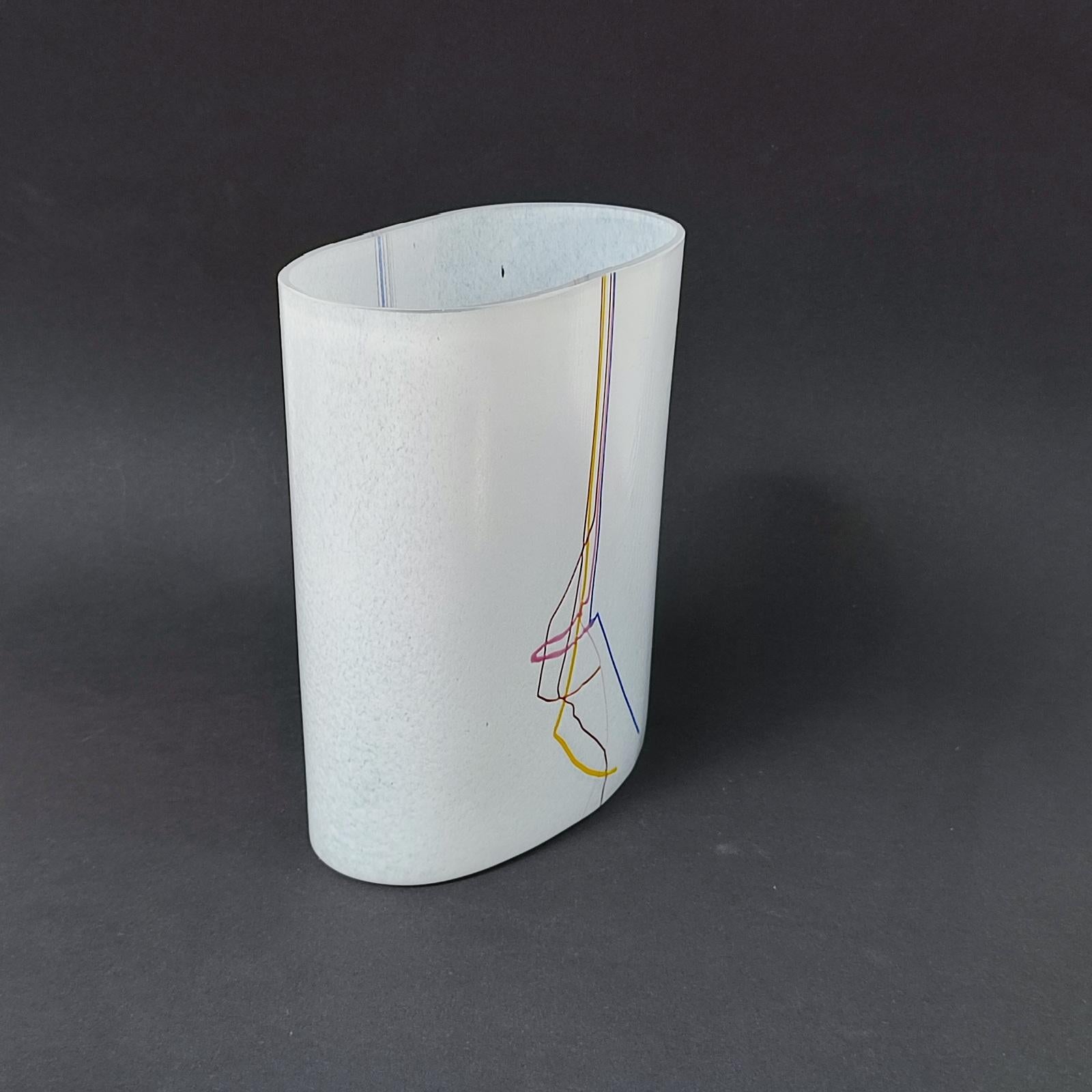Svedese Vaso arcobaleno Bertil Vallien, Kosta Boda Swedish art glass in vendita