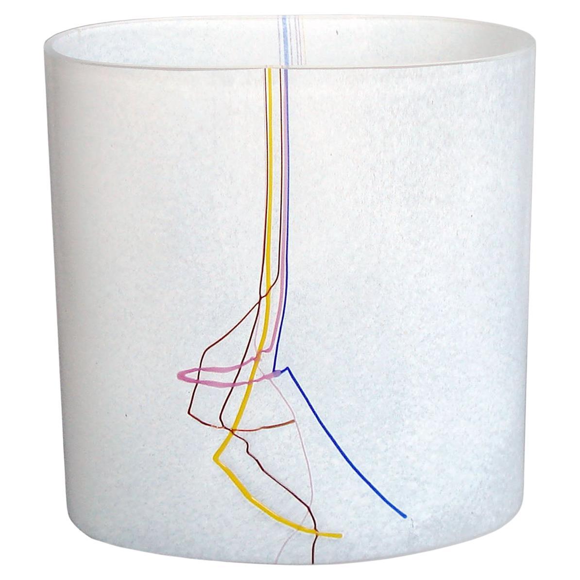 Bertil Vallien Jarrón Arcoiris, Kosta Boda Swedish art glass
