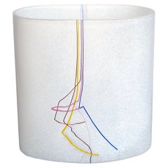 Bertil Vallien Jarrón Arcoiris, Kosta Boda Swedish art glass