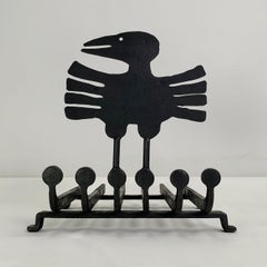 Bertil Vallien Rare Crow Fireplace Grate for Boda Smide, circa 1960, Sweden.