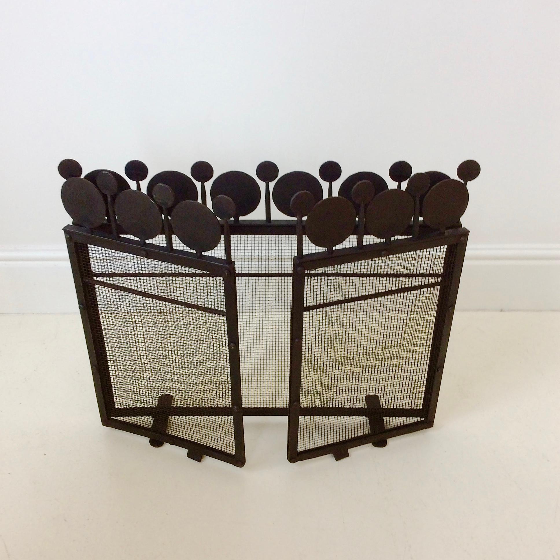 Bertil Vallien Rare Wrought Iron Fire Screen, circa 1960, Sweden 4