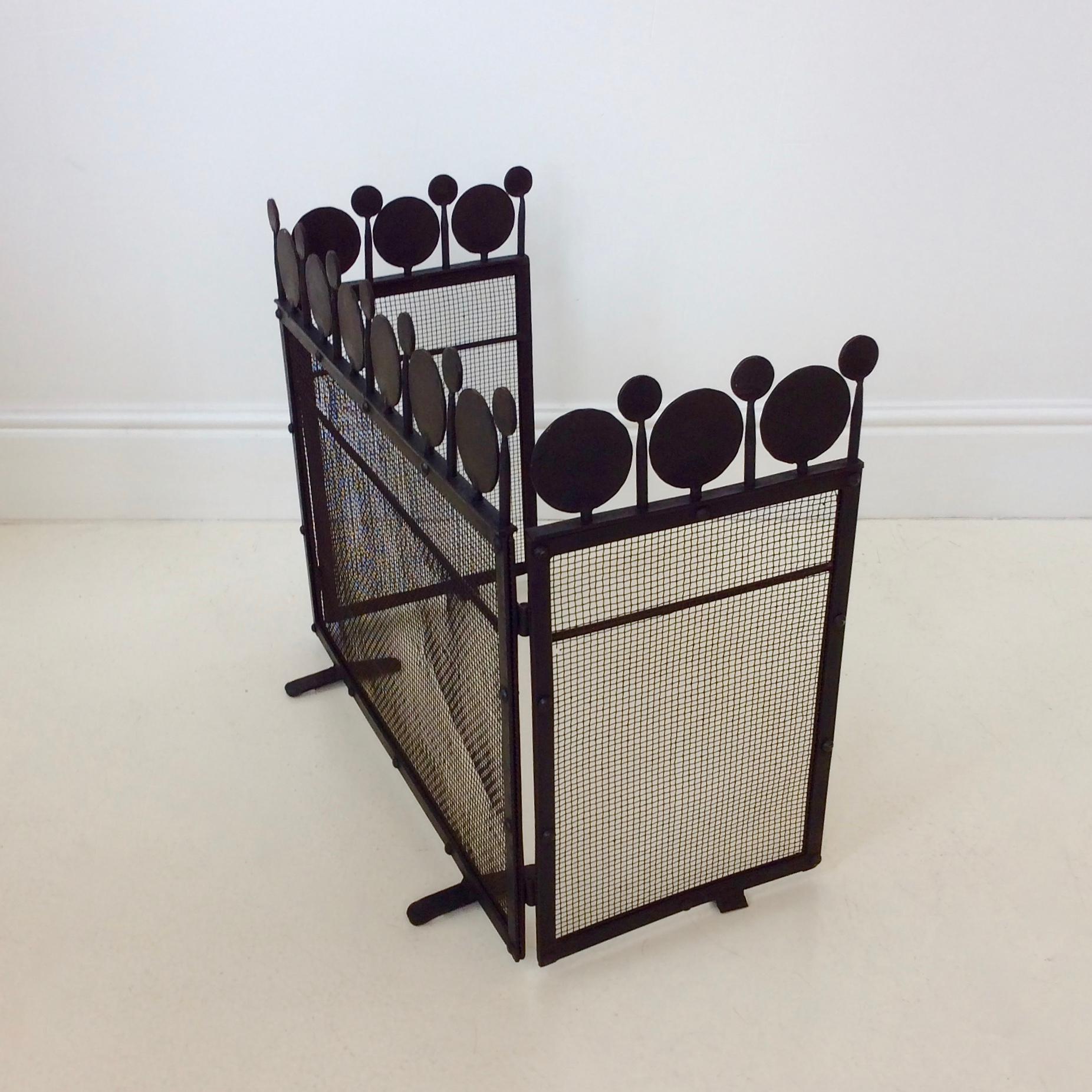 Bertil Vallien Rare Wrought Iron Fire Screen, circa 1960, Sweden 6