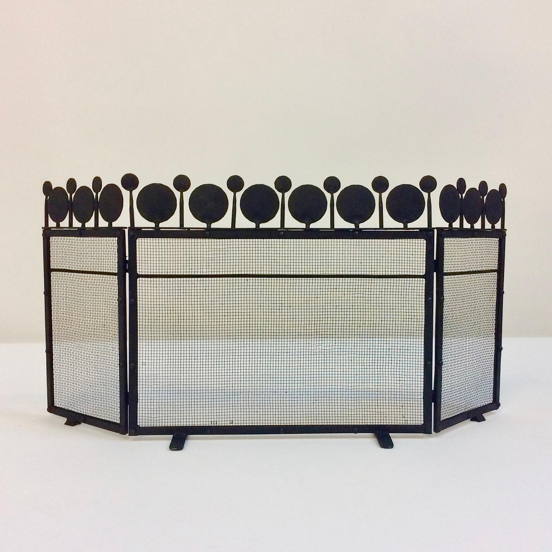 Bertil Vallien Rare Wrought Iron Fire Screen, circa 1960, Sweden 9