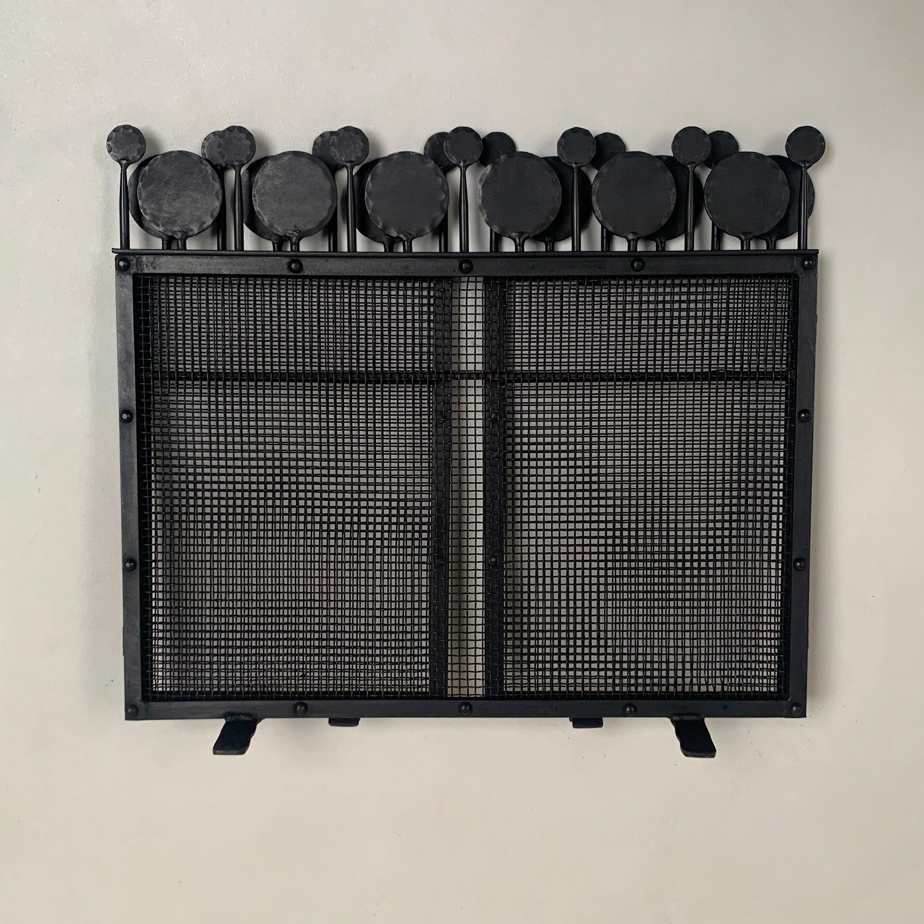 Bertil Vallien Rare Wrought Iron Fire Screen, circa 1960, Sweden For Sale 10