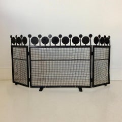 Bertil Vallien Rare Wrought Iron Fire Screen, circa 1960, Sweden