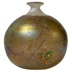 Bertil Vallien Spherical Tornado Vase in Art Glass for Kosta Boda